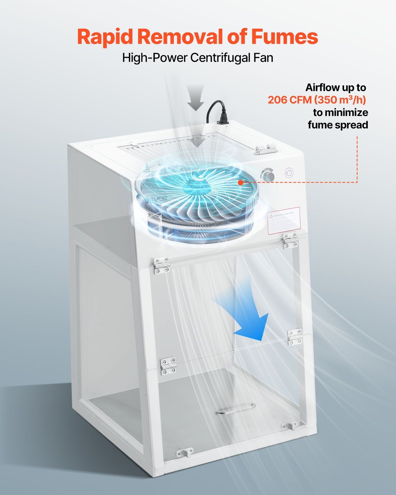 Desktop Laminar Flow Hood, ISO 5 Clean Room, HEPA-14 Filter, 65dB Quiet