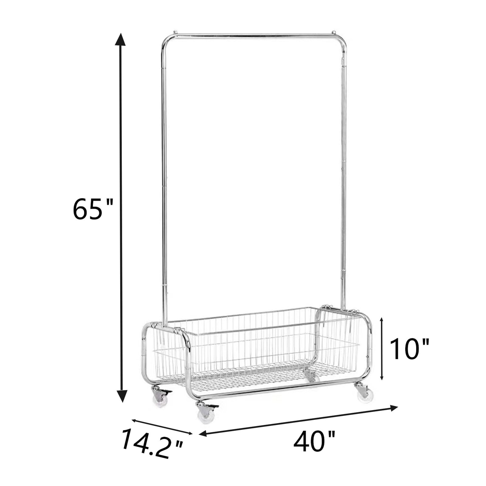 Garment Rack With Storage Baskets,Clothing Rack for Hanging Clothes, Multi-fu…