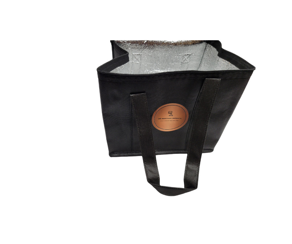 X-Large Reusable and Insulated Cooler Bag – Black (2-PACK)