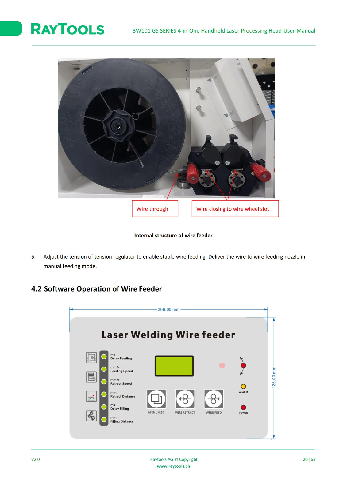 Raytools BW101-GS 3000W Laser Welding Head Laser Welding/Cleaning/Cutting Gun