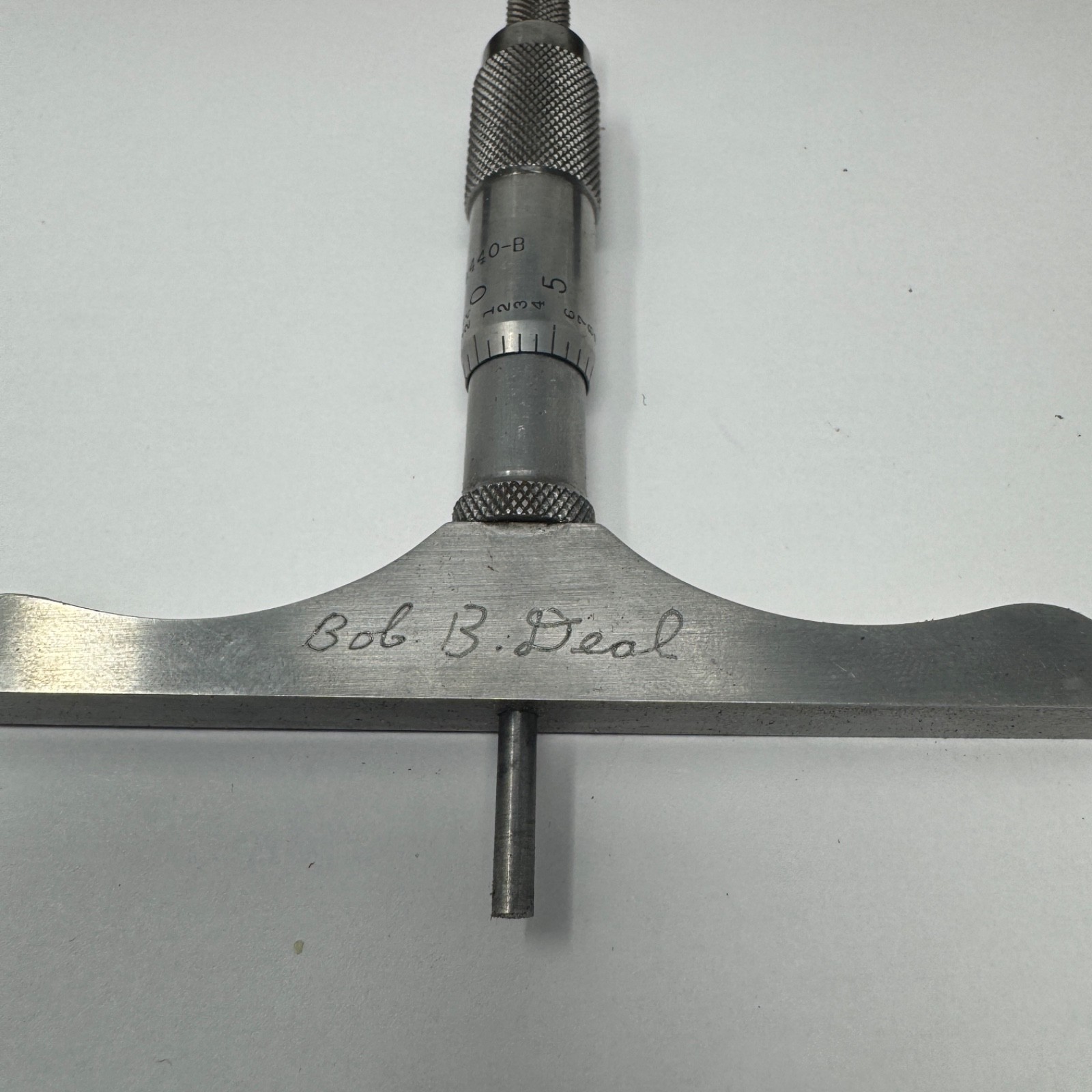 Starrett No. 449 B 4″ Micrometer Depth Gauge 0-3″ Woodworking Machinist Tool