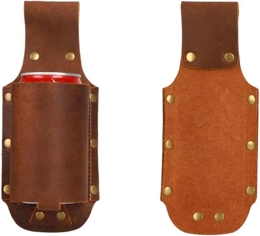 Beer Holder,Leather Beer Holster Bottle Holders,Beer Belt Holder Beer Gifts for