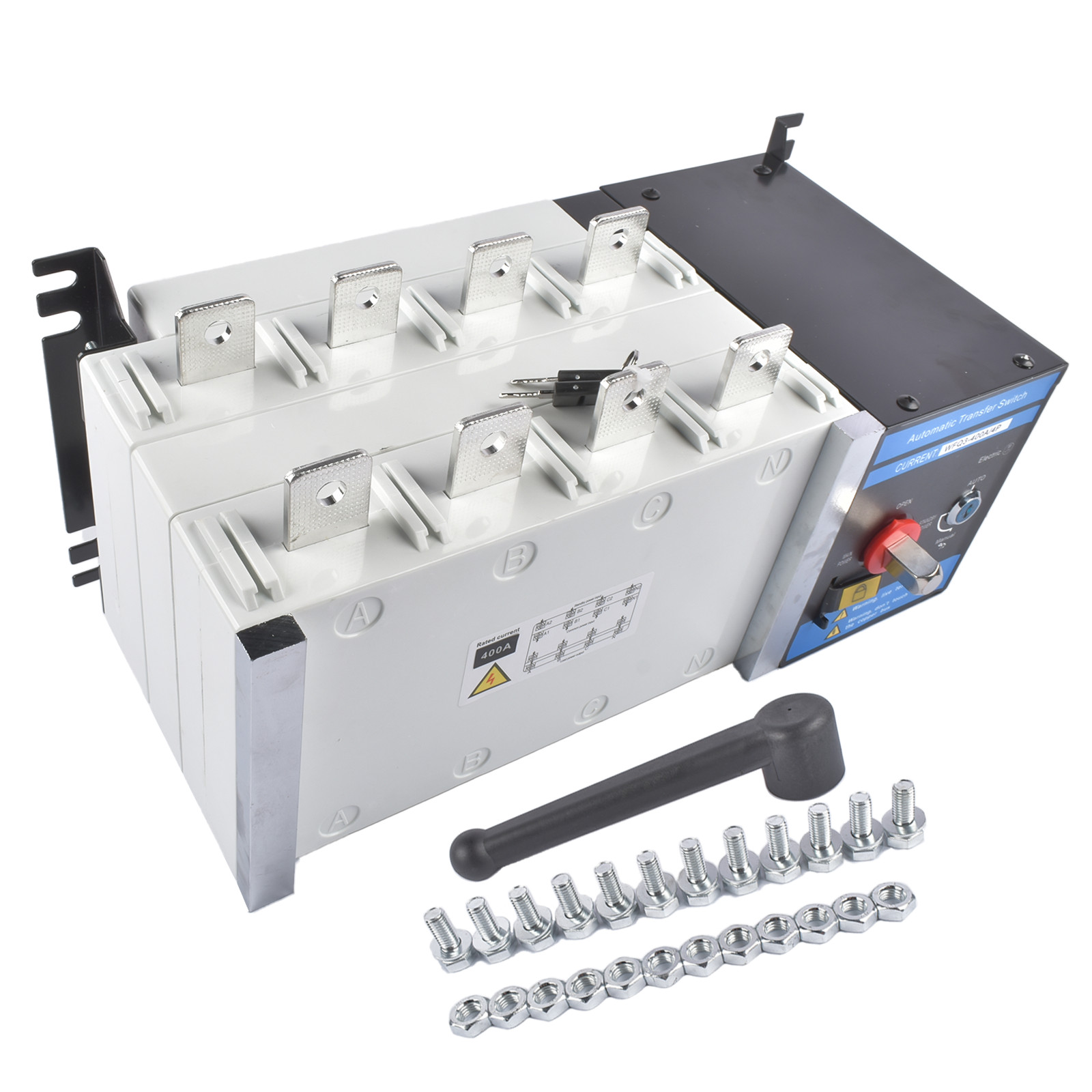 Industrial Automatic Transfer Switch 4P 400A 110V or 220V High Quality Plastic