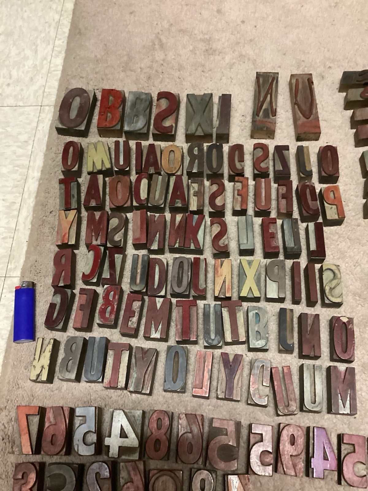173 Vintage Letter-number-character Key letterpress Wooden Print Block Blocks