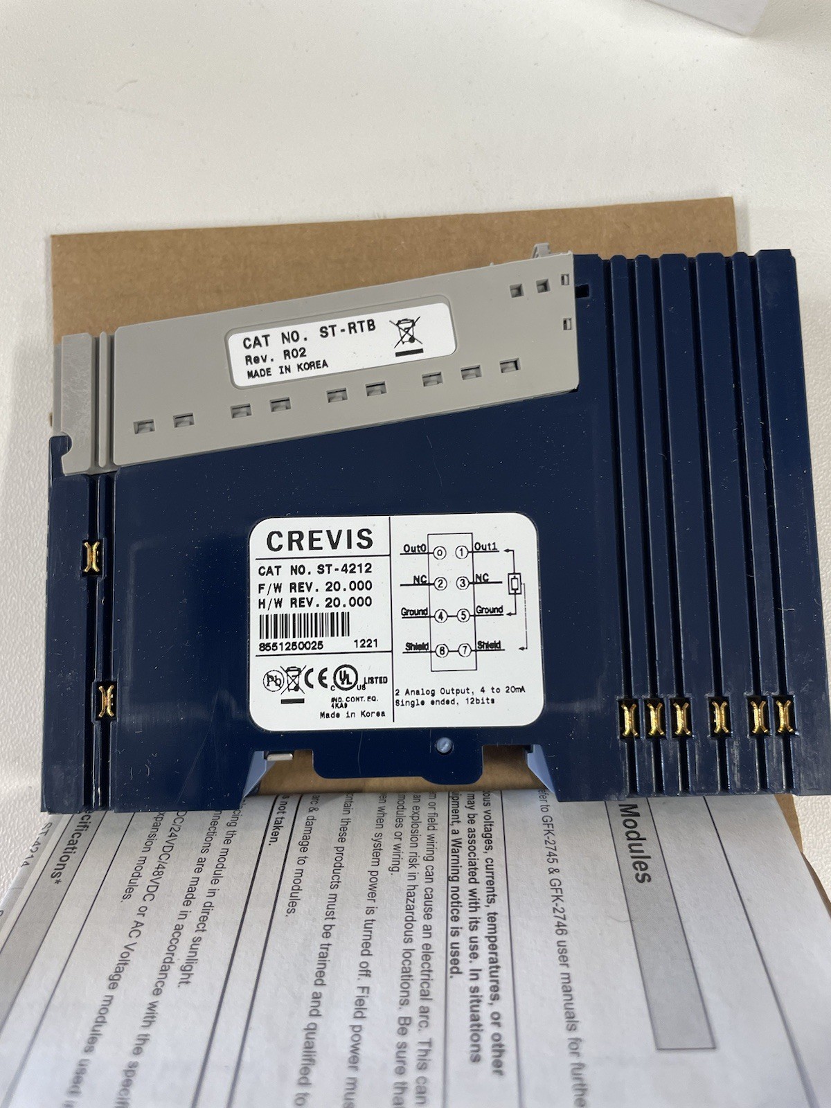 Crevis ST-3214-AA Analog Input Module 4-20mA NIB F/W 20.0 H/W 20.0 (A)
