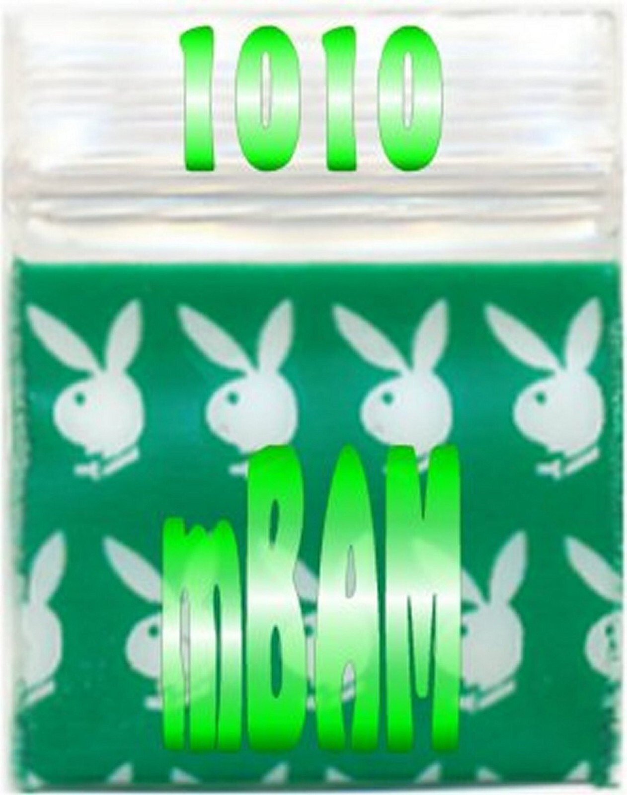 100 BUNNY & HEAVY D LOT APPLE MINI ZIP BAGGIES GREEN PURPLE MIX 2.5 MIL