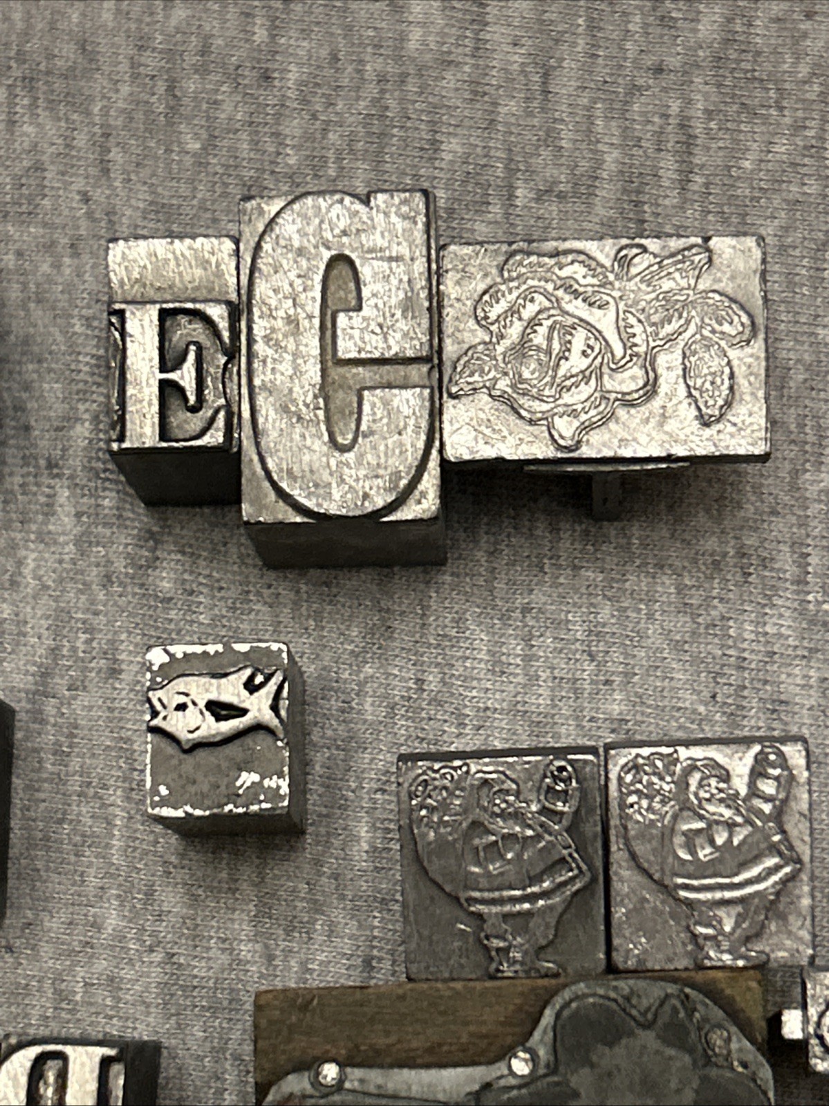 Letterpress Printing Block Mixed Lot Letters, Numbers, Symbols, BB & S Chicago