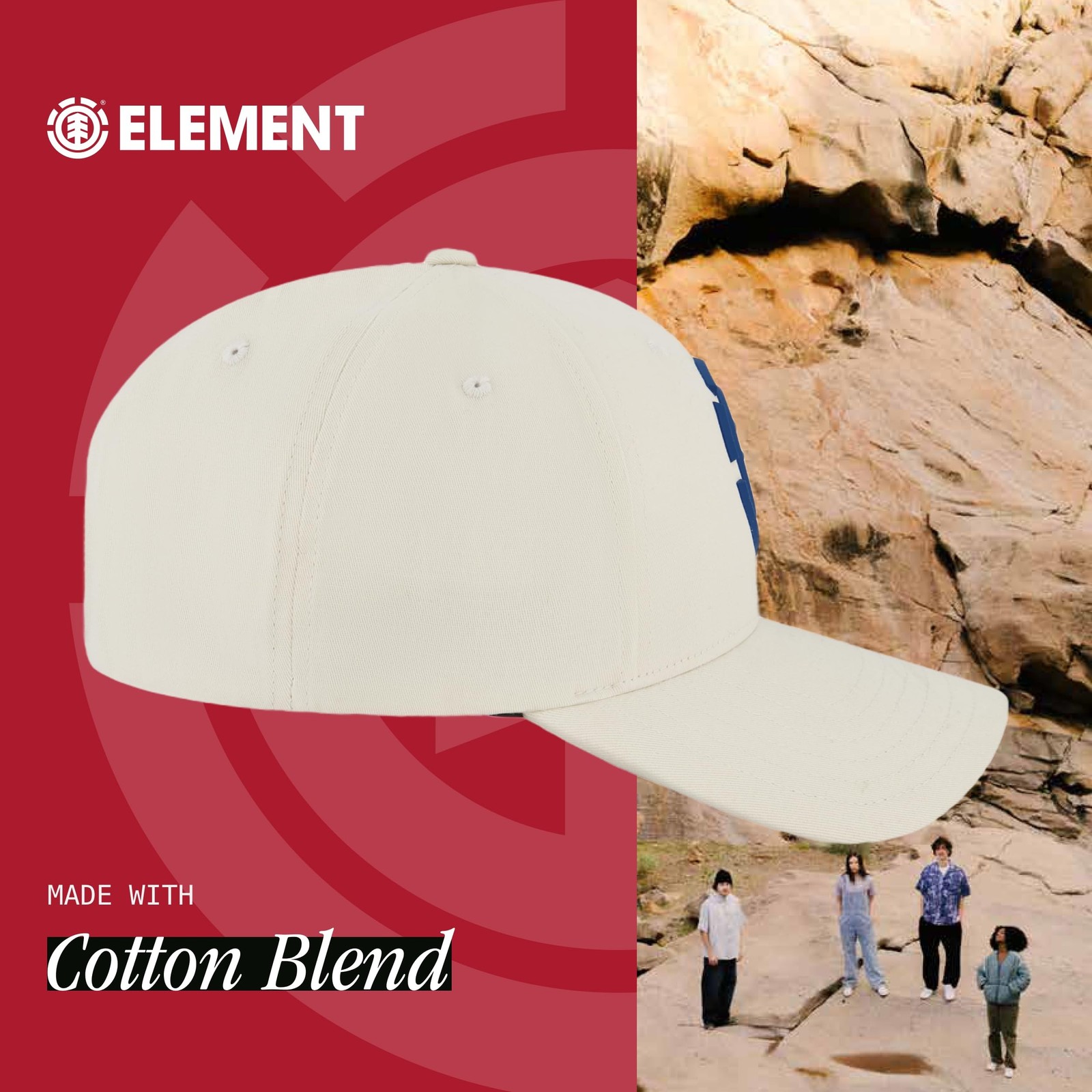 Element Unisex Adult Element Baseball Hat, Adult Flex Fit Active Sport Cap wi…