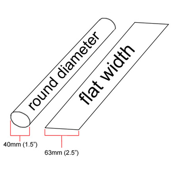 1.5″ ID Blue Heat Shrink Tube 2:1 ratio (8 inches) polyolefin foot/ft/to 40mm