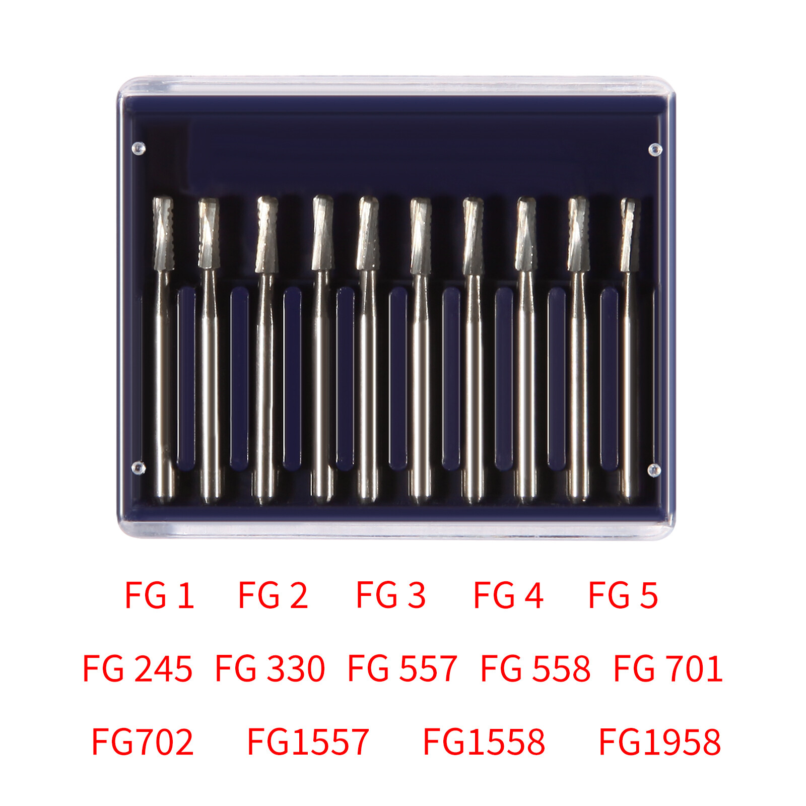 10-100 Pcs Dental FG High Speed Tungsten Steel Carbide Crown Cutting Burs