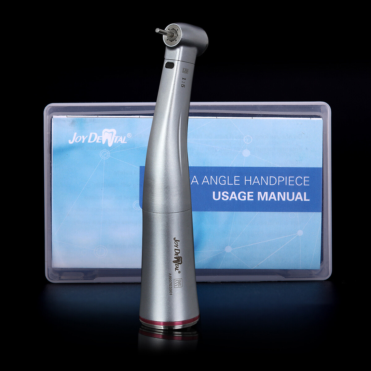 Dental 1:5 Increasing LED Contra Angle Handpiece Spray Ceramic Bearing