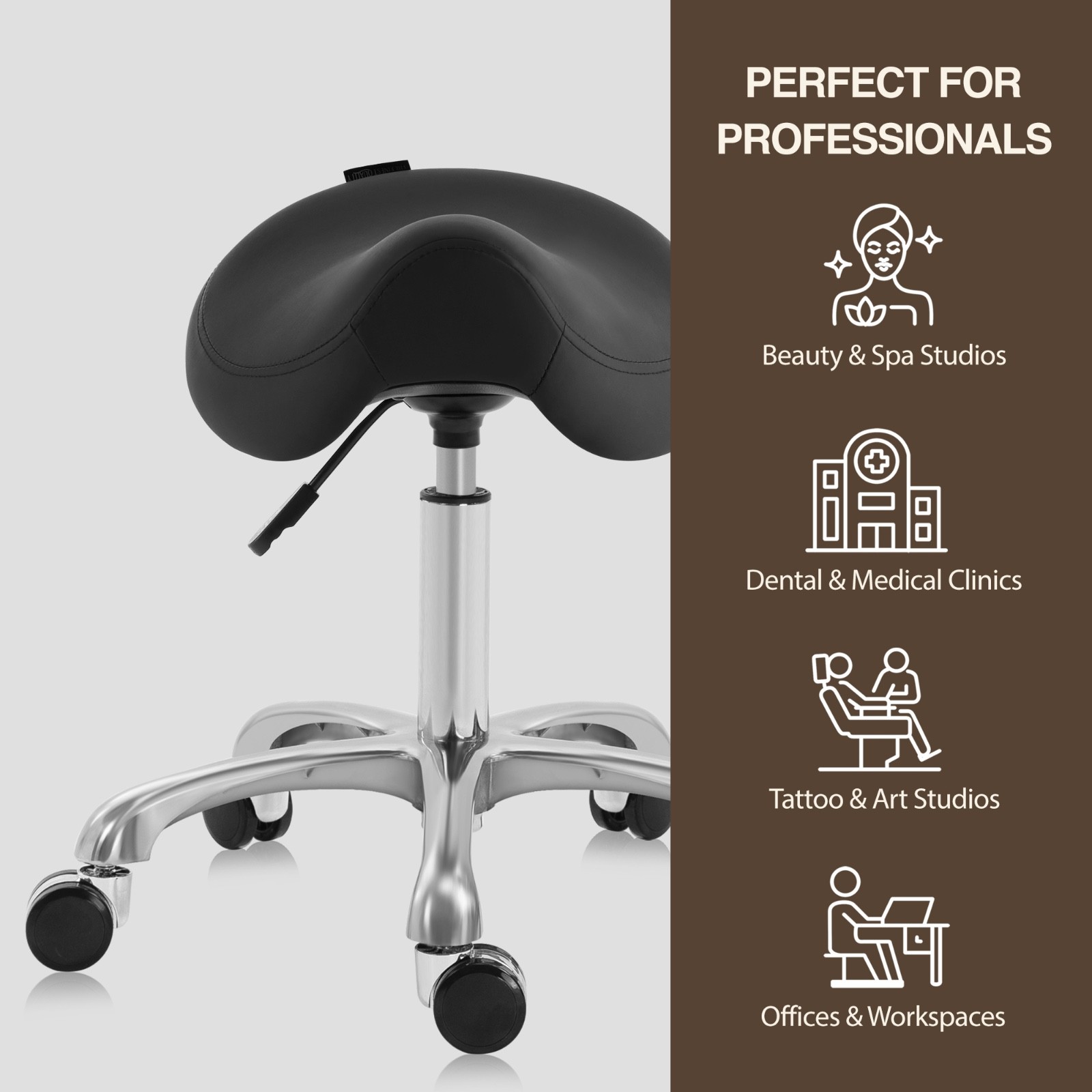 DR.LOMILOMI Saddle Clinic Spa Massage Stool Chair 506 – Open Box