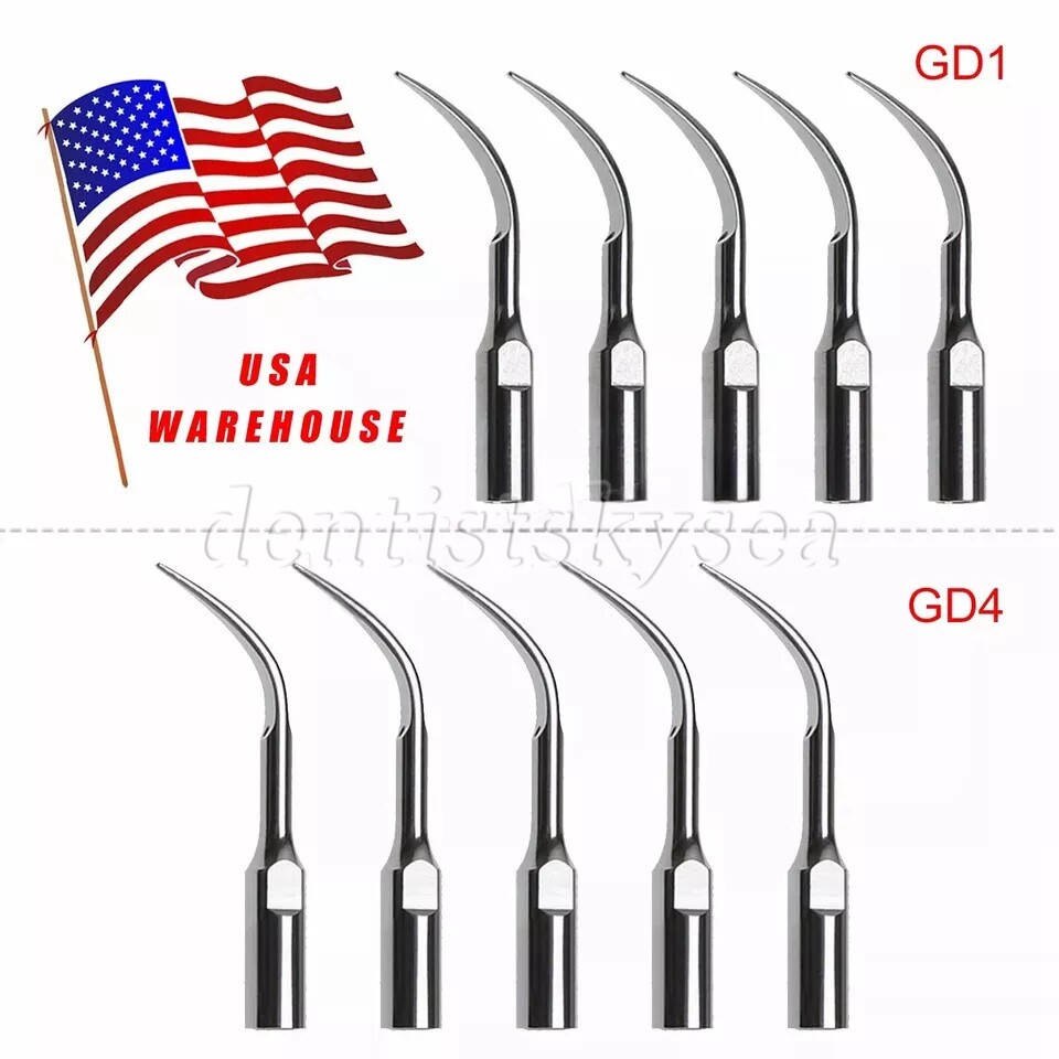 10X Dental Ultrasonic Piezo Scaler Tips Fit DTE SATELEC Handpiece GD1 GD4 H
