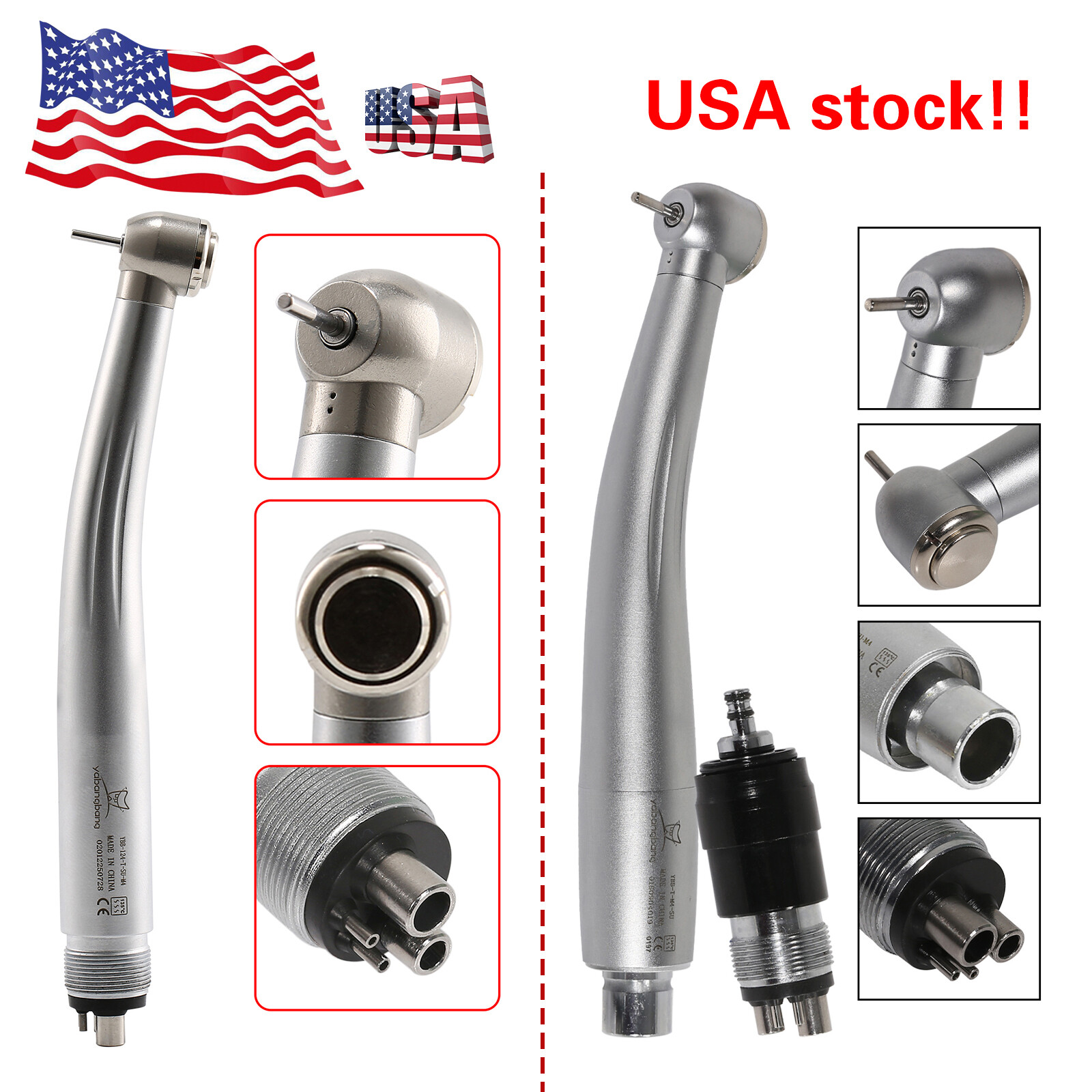 Dental High Speed Turbine Handpiece Large Head / QD-J Coupling 4 Hole for NSK ds