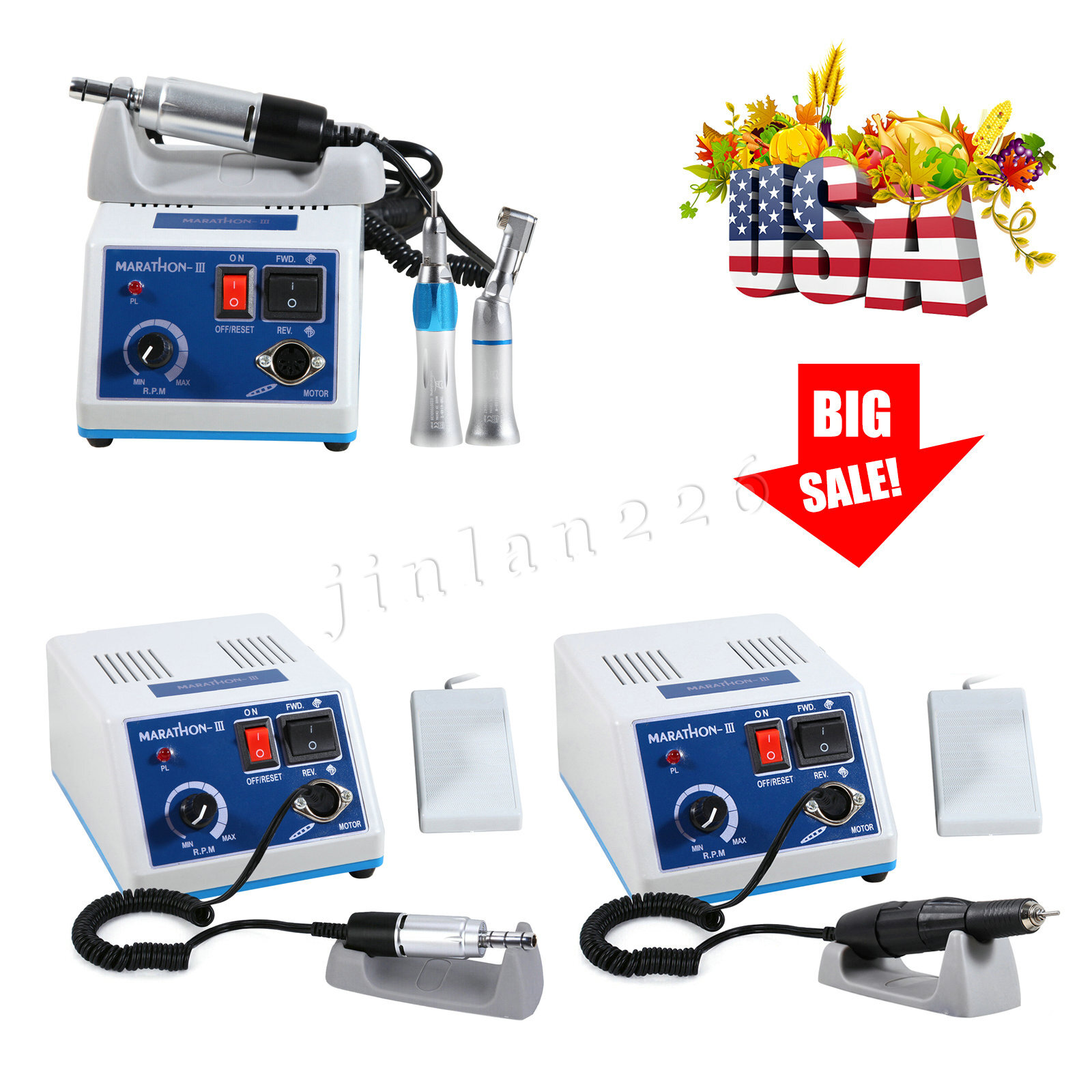 Dental Lab Marathon III Micromotor Polishing Motor 35K RPM Electric Handpiece N3