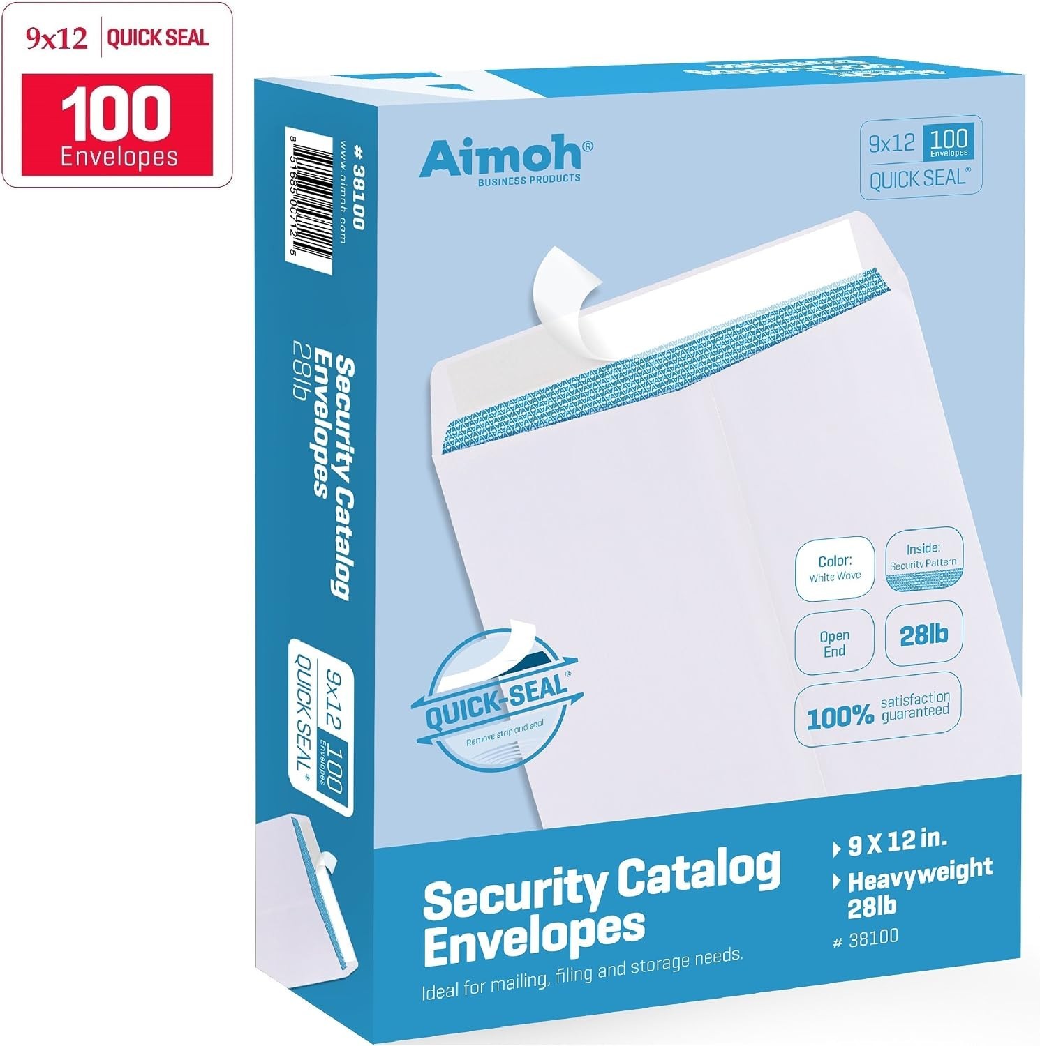 Ultra Strong 9×12 Catalog Envelopes – Security Tint, 100ct