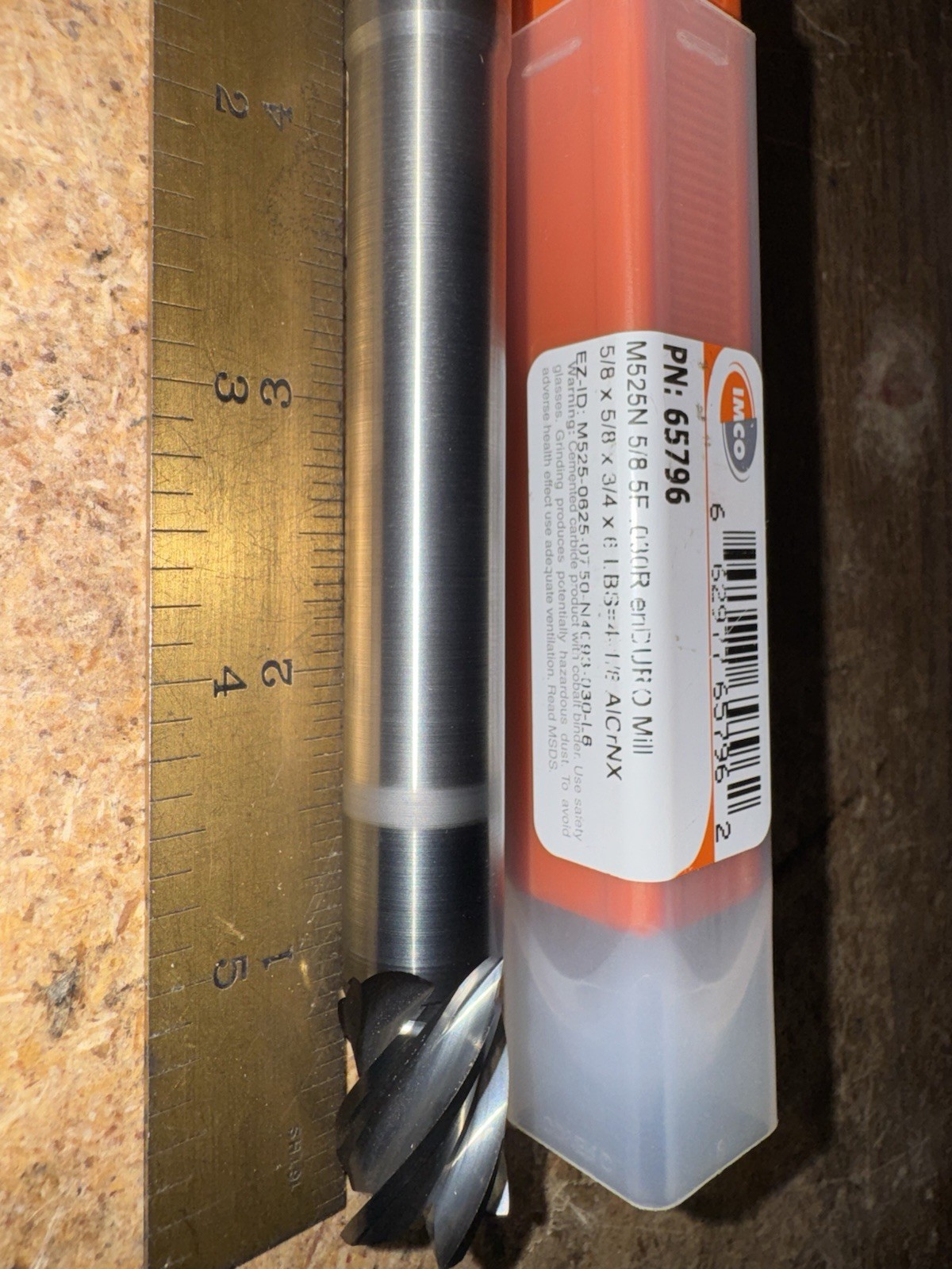 5/8”x 5/8”x 3/4”x 6” 5FL CARB/COAT AlCrNX FINISH END MILL IMCO BRAND NEW