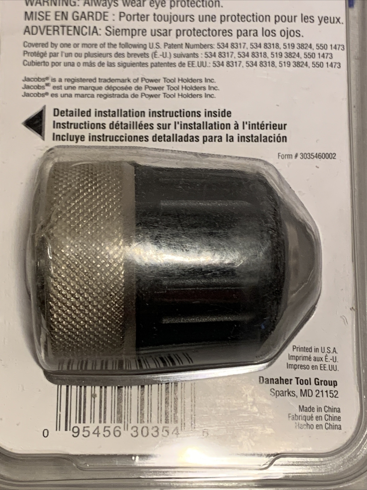 Jacobs 3/8″ Cap 10mm 3/8-24 Mount Keyless Drill Chuck KTI-84291