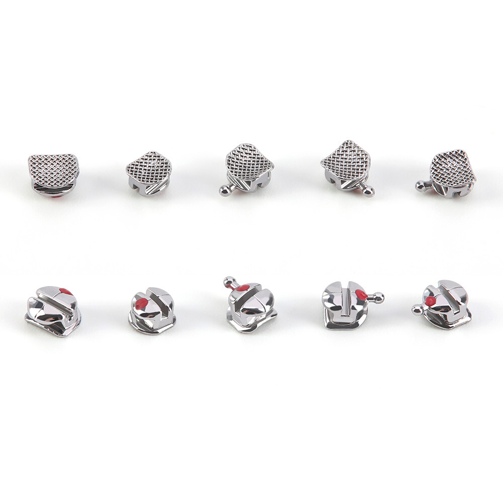 AZDENT Dental Orthodontic Metal Brackets Braces Q-type ROTH/MBT 0.022 Hook 3 4 5