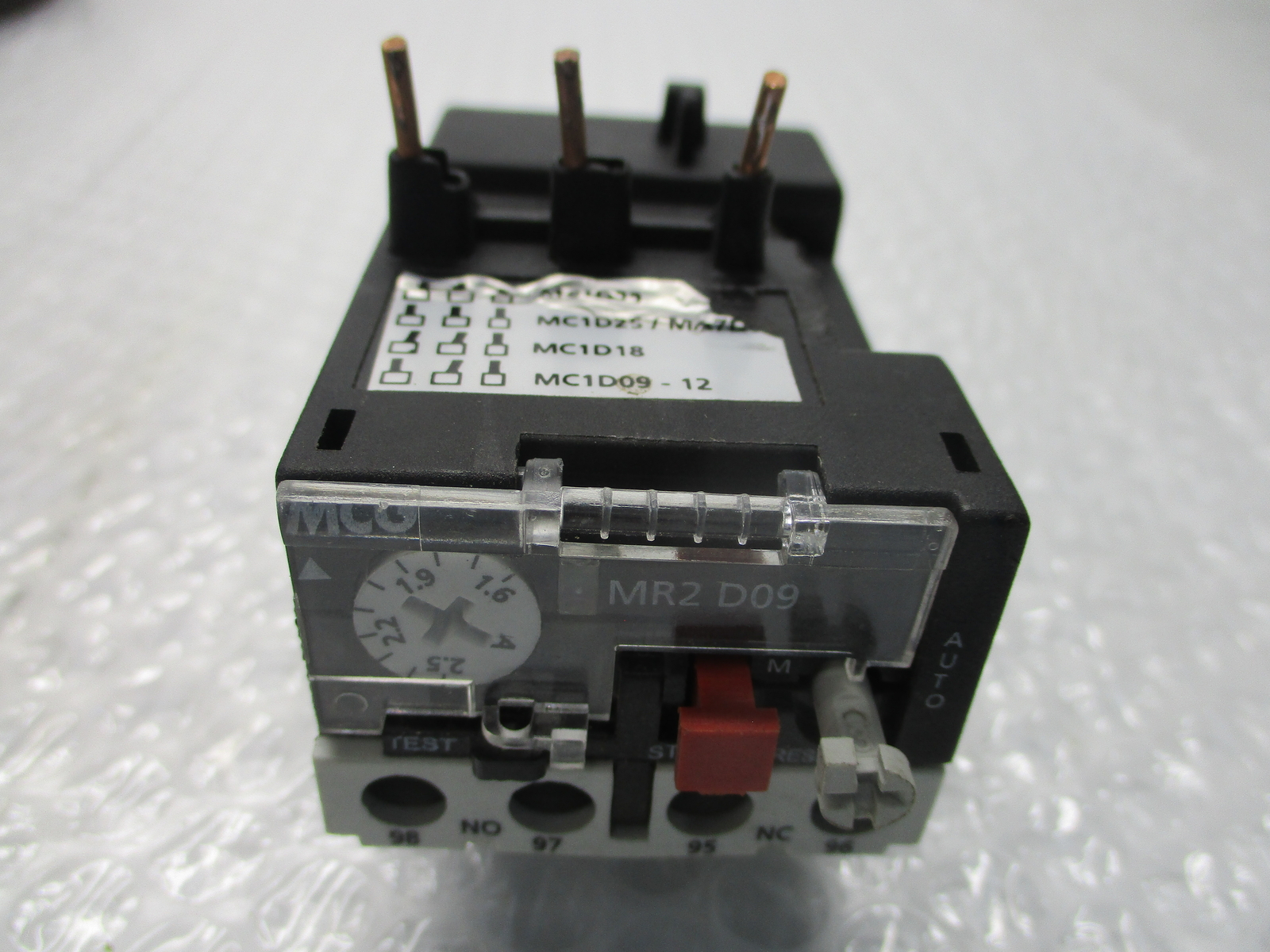 MCG INDUSTRIAL MR2D09307 RELAY 1.6-2.5A NSNP