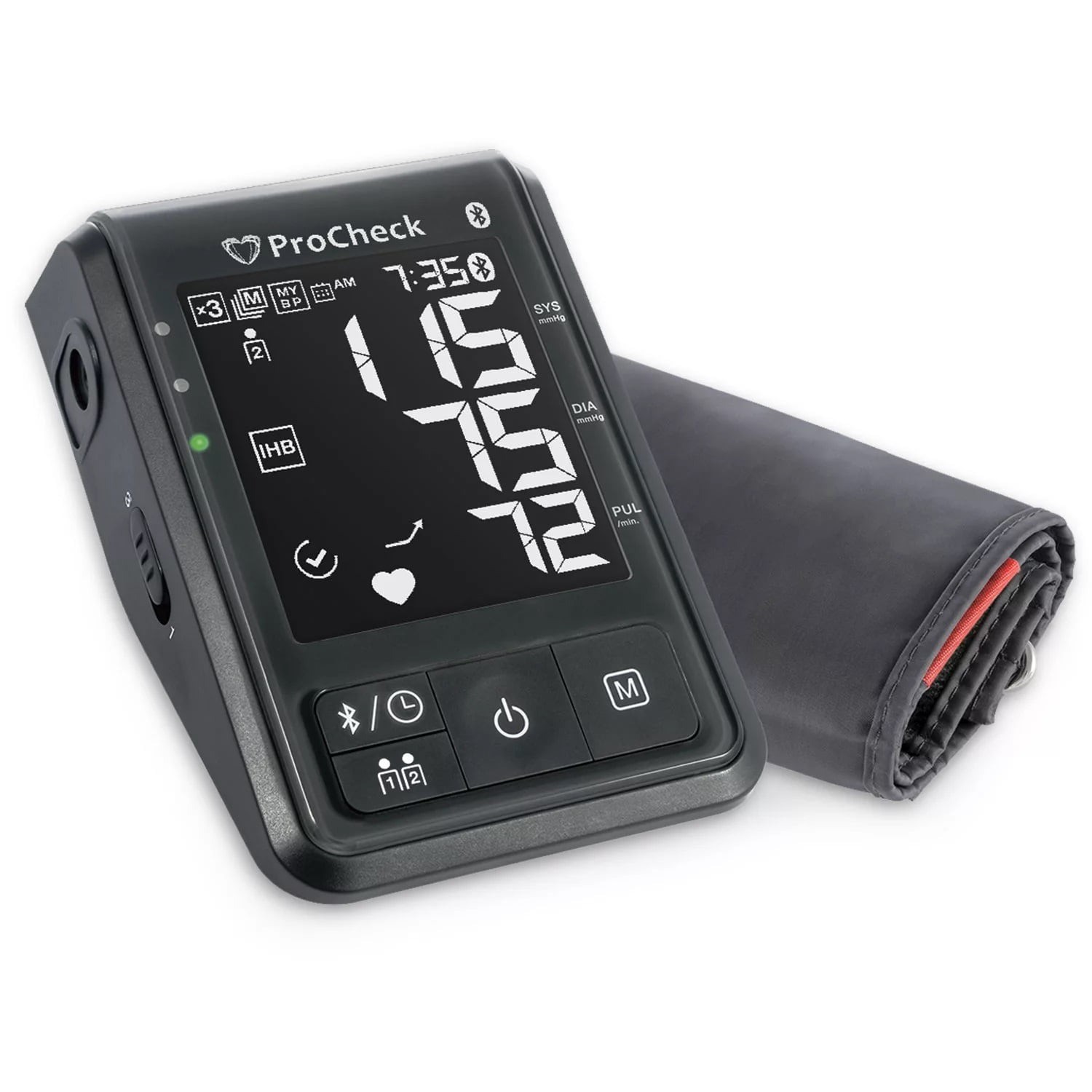 ProCheck Bluetooth Blood Pressure Monitor, Black – Easy to Carry