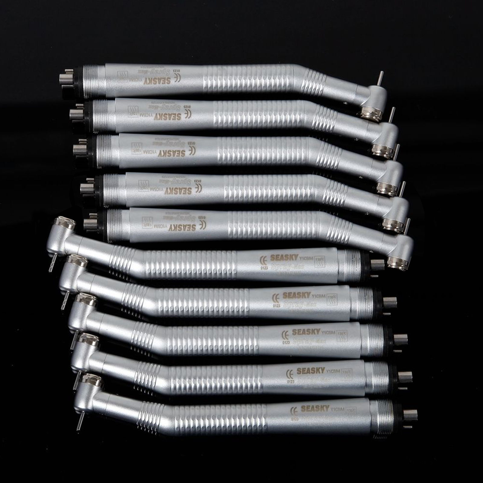 10 NSK Style Dental High Speed Handpiece Standard Head Single Spray Push Button