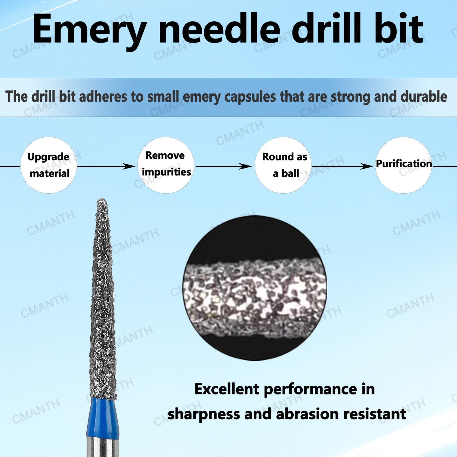 20PCS Dental FG Diamond Burs Taper Conical For High Speed Handpiece FrictionGrip