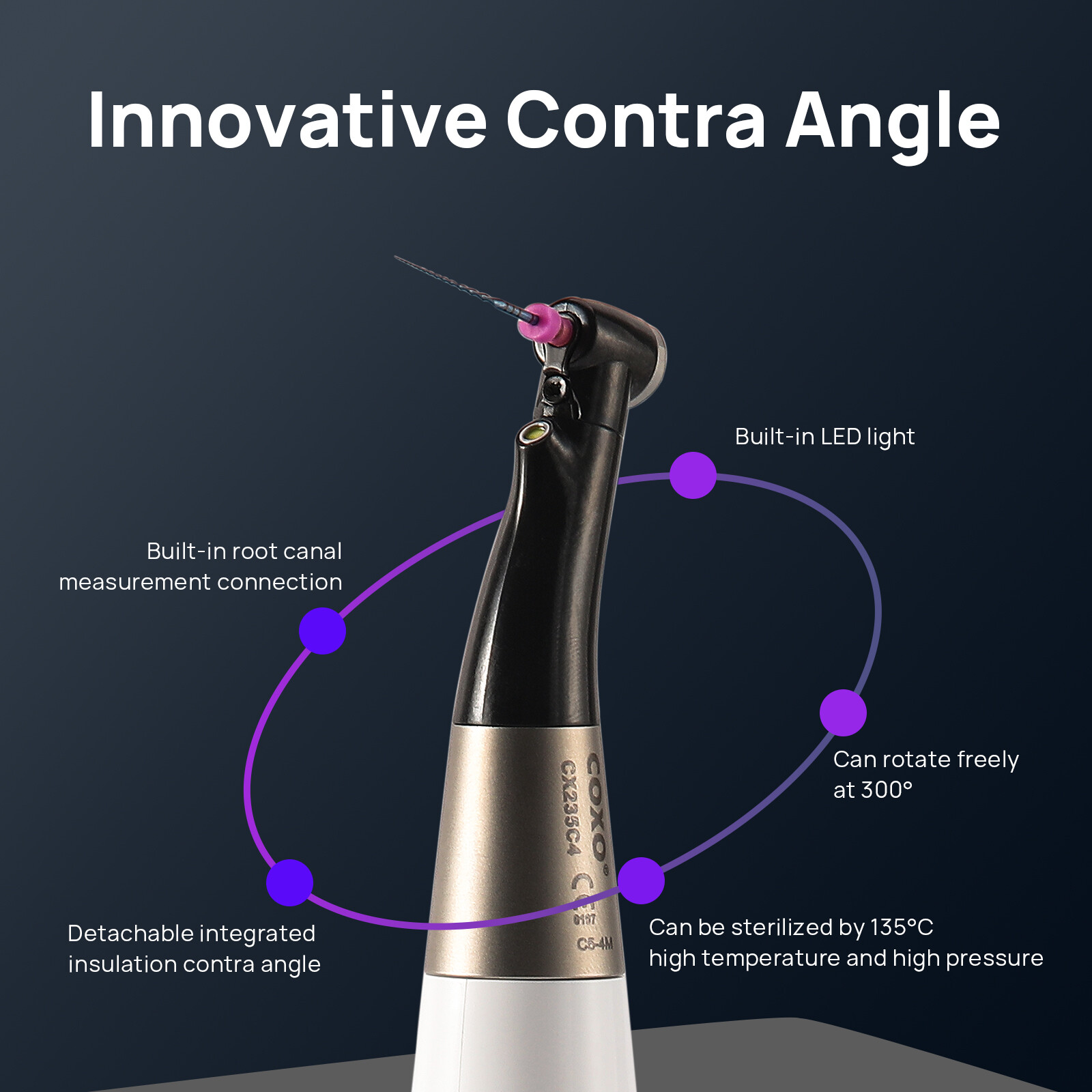 COXO Endo Motor with Apex Locator Detachable Contra-angle C SMART I Pilot