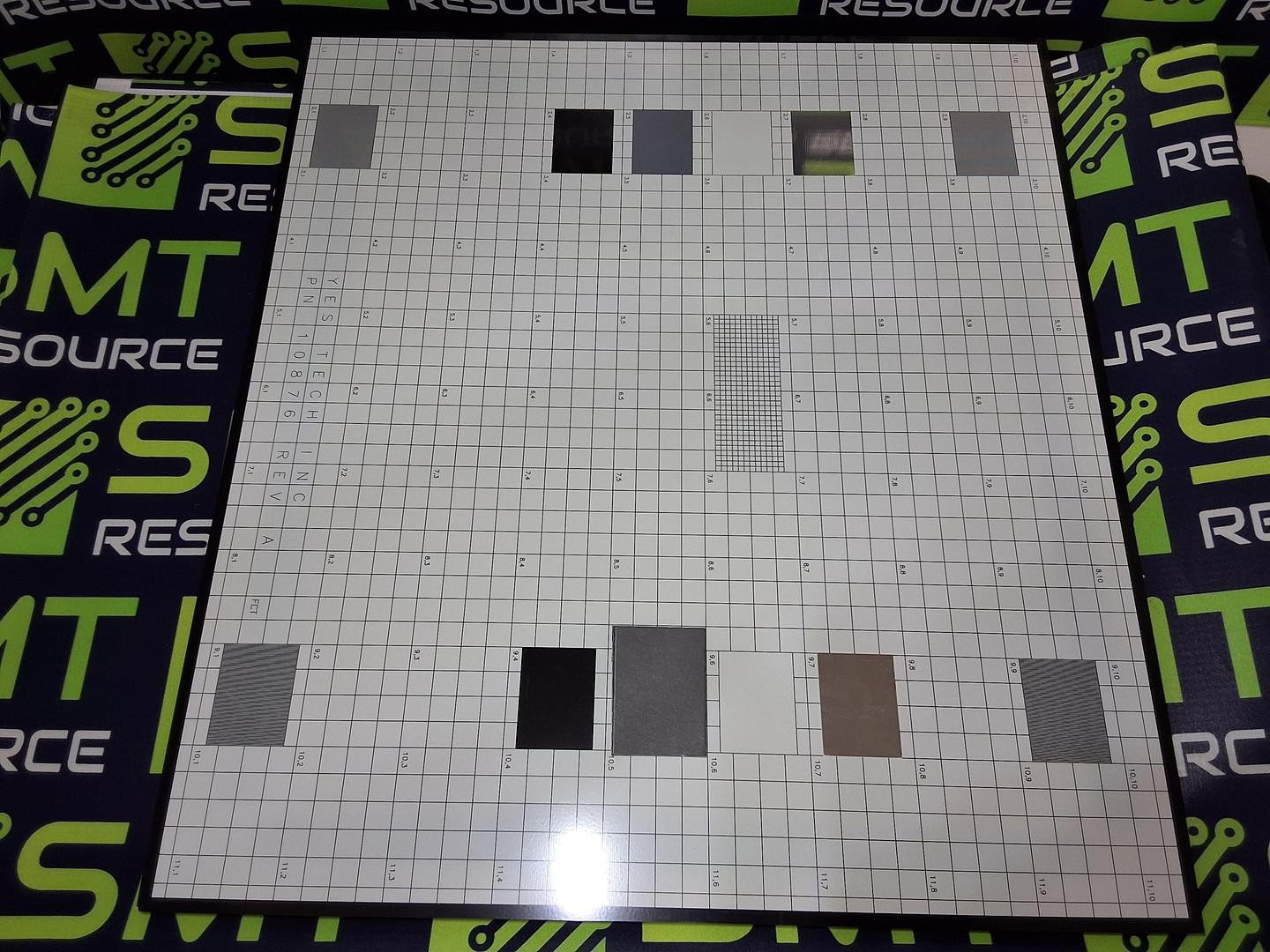 YES TECH NORDSON 10876 AOI CALIBRATION BOARD / PLATE