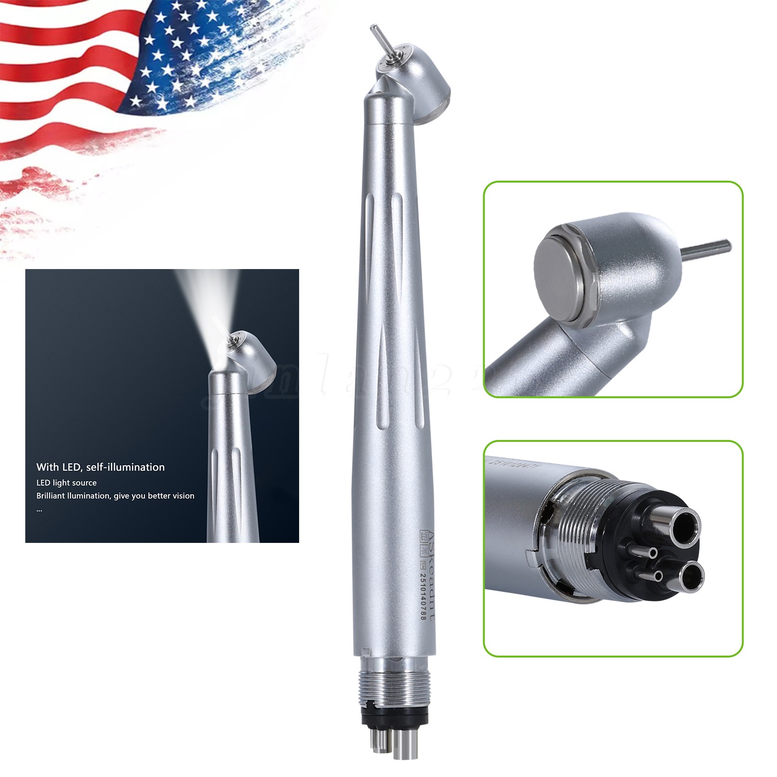 CX207G Dental Cartridge Turbine Rotor Fit COXO-GN/GK/GS/GW Fiber Optic Handpiece