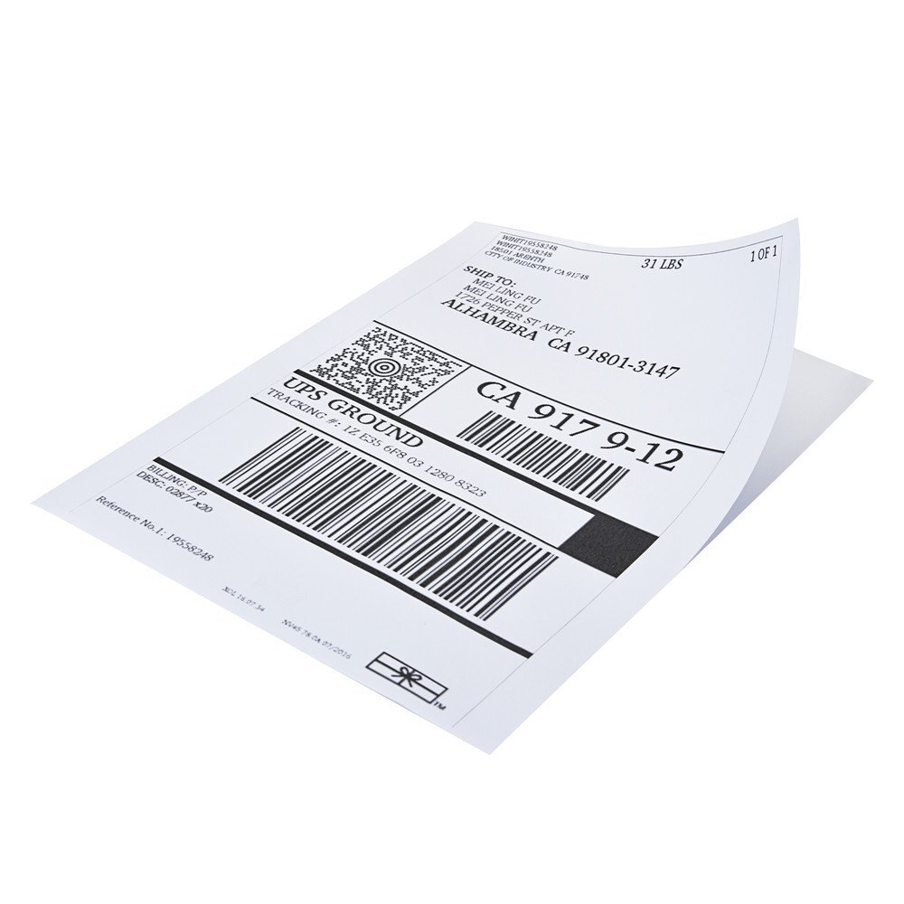 400 Half Sheet Address Shipping Mailing Label 8.5 x 5.5 Self Adhesive