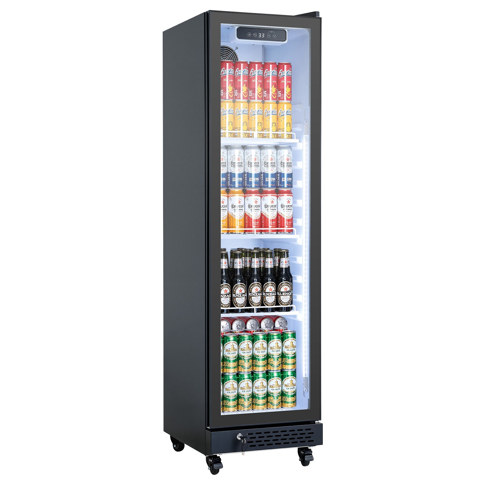 Uimoso Commercial Upright Beverage Cooler with 6.9 Cu.Ft Capacity