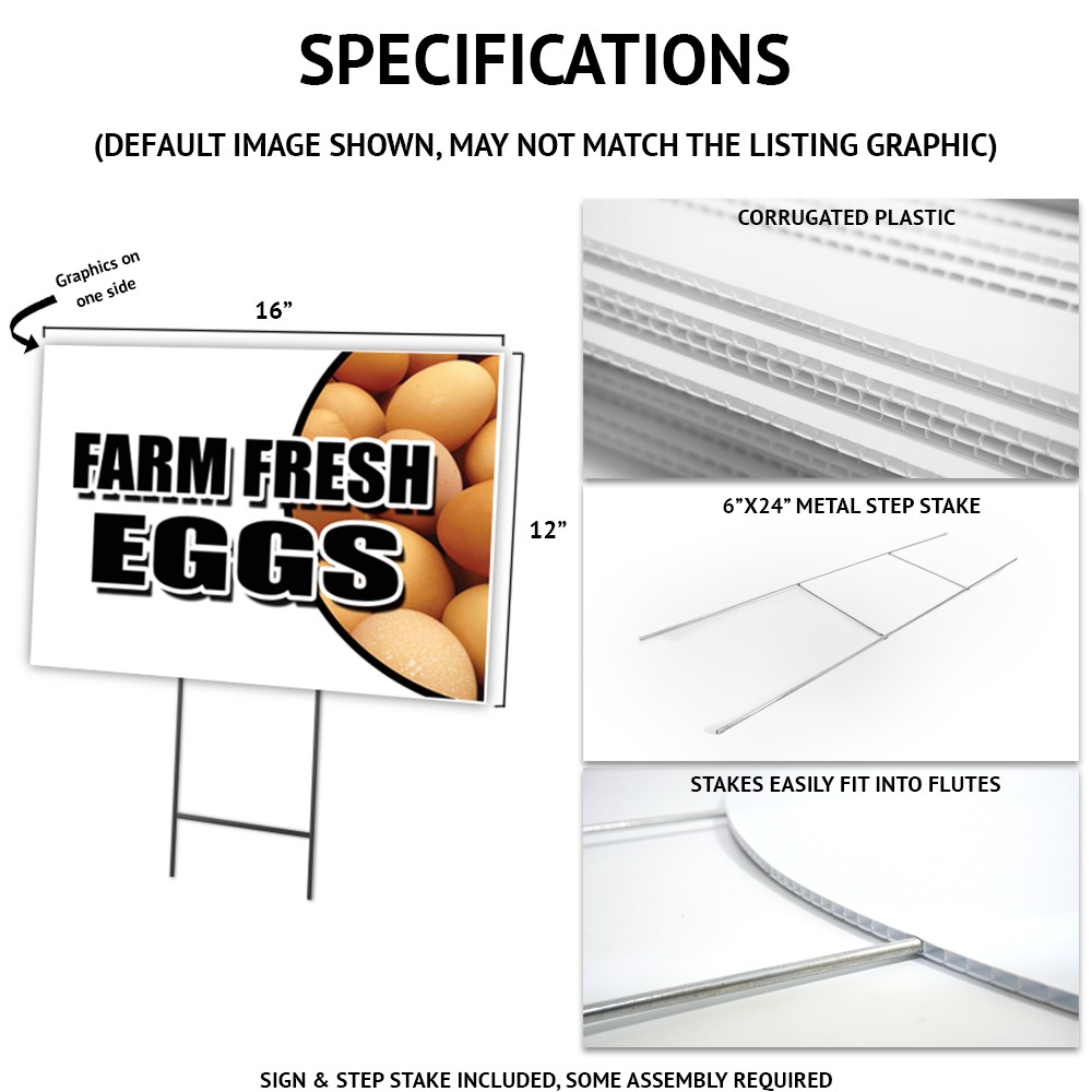 Filipino Food Multi-Pack of Yard Signs & Stake outdoor plastic coroplast window
