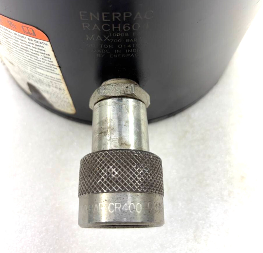Enerpac RACH604 65.6 ton Capacity 3.94 in Stroke Aluminum Hollow Plunger Used