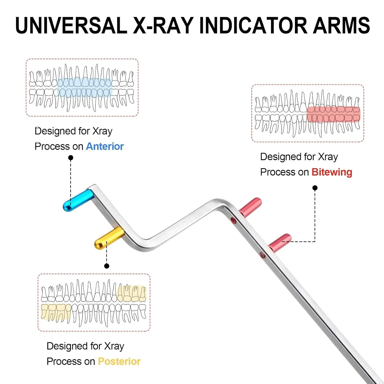Dental X-Ray Aiming Ring Bitewing/Anterior/Posterior Arm Digital Sensor Holder U