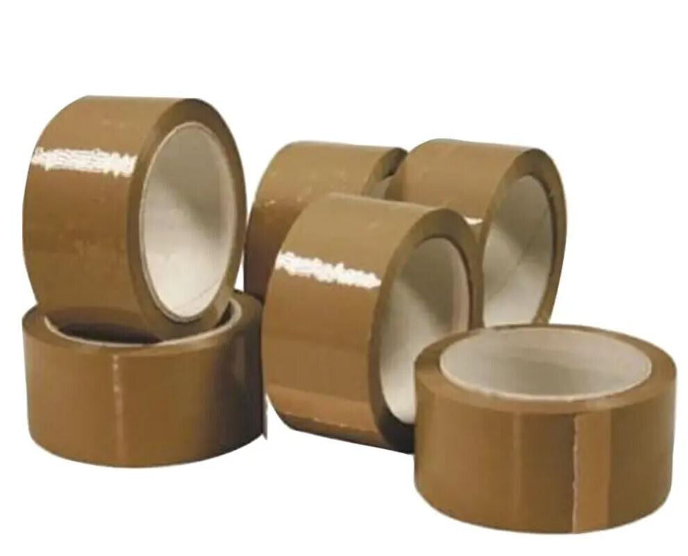 2-Inches Brown/Tan Color Shipping Packaging Sealing Tape 110 Yard (6 x 330 Feet)