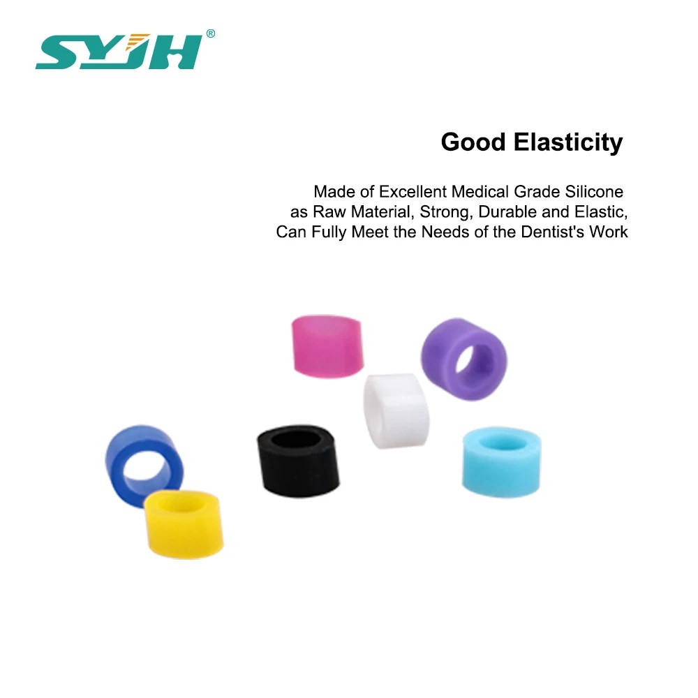 100 Pcs Dental Silicone Code Rings Instrument Autoclavable 135ºC Assorted Color