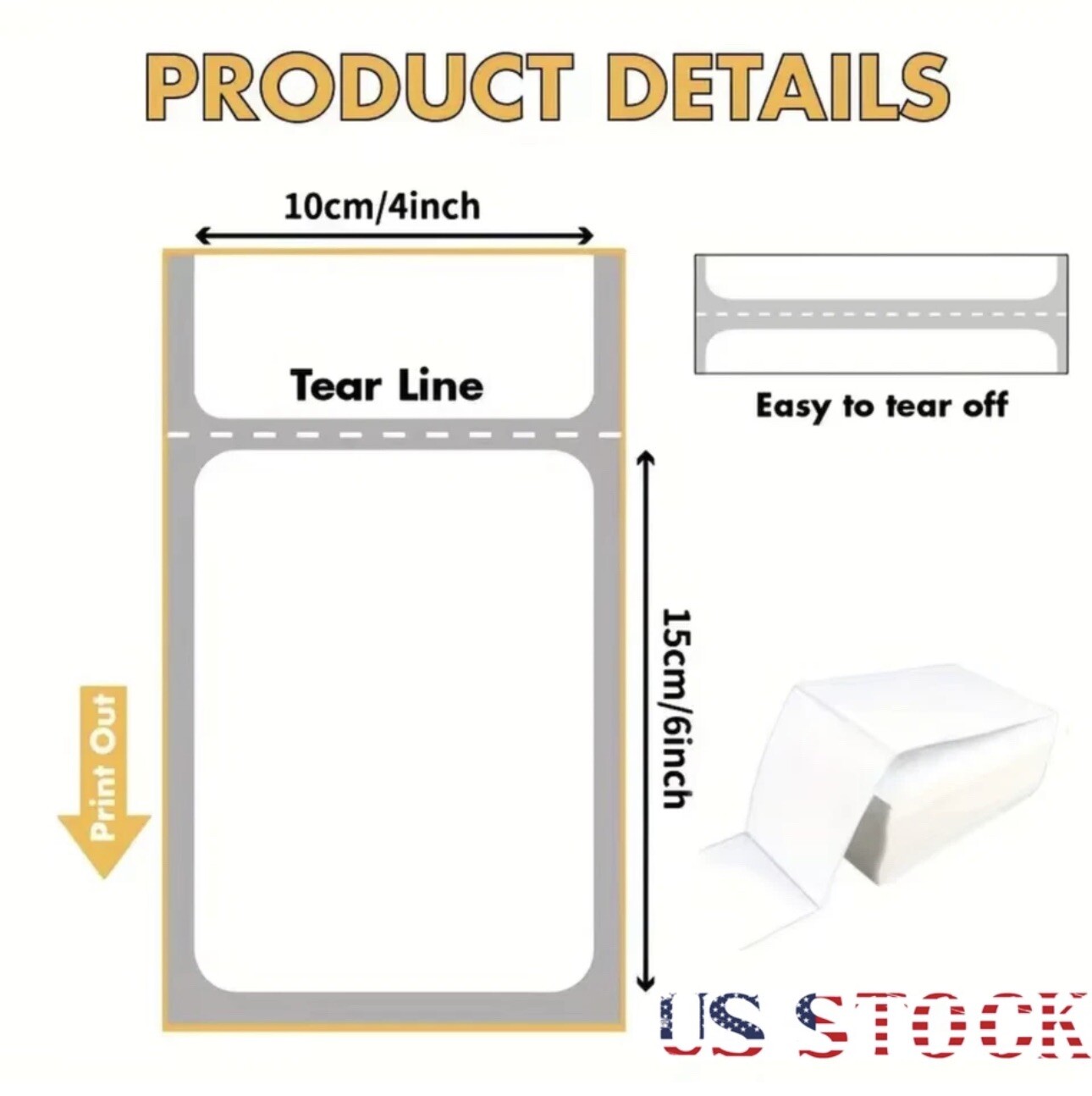 500Pack 500 4×6 Thermal Shipping Labels Foldable Any Prints Thermal LabelmPaper