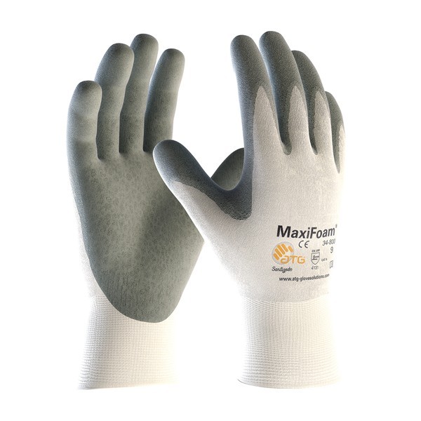 PIP MaxiFoam 34-800 G-Tek Nitrile Foam Coated Work Gloves (1 Dozen – 12 PAIR)