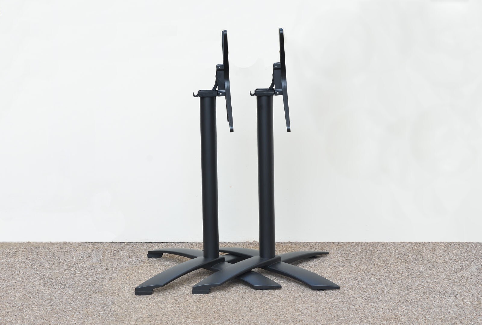 black premium aluminium flip top table base dining restaurant cafe pub folding