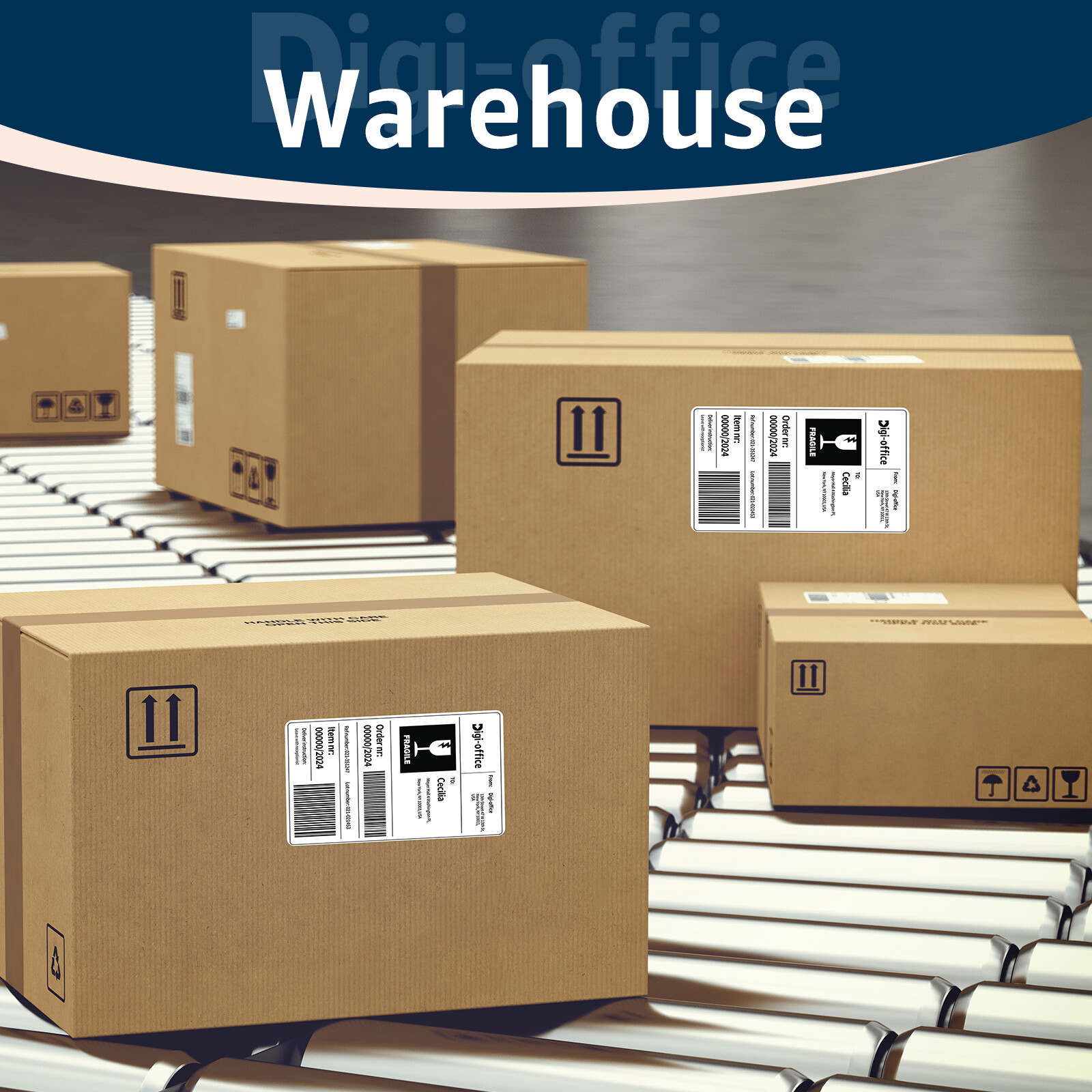 2 Rolls 4×6 Direct Thermal Shipping Labels 500 Labels Per Roll for Zebra Rollo