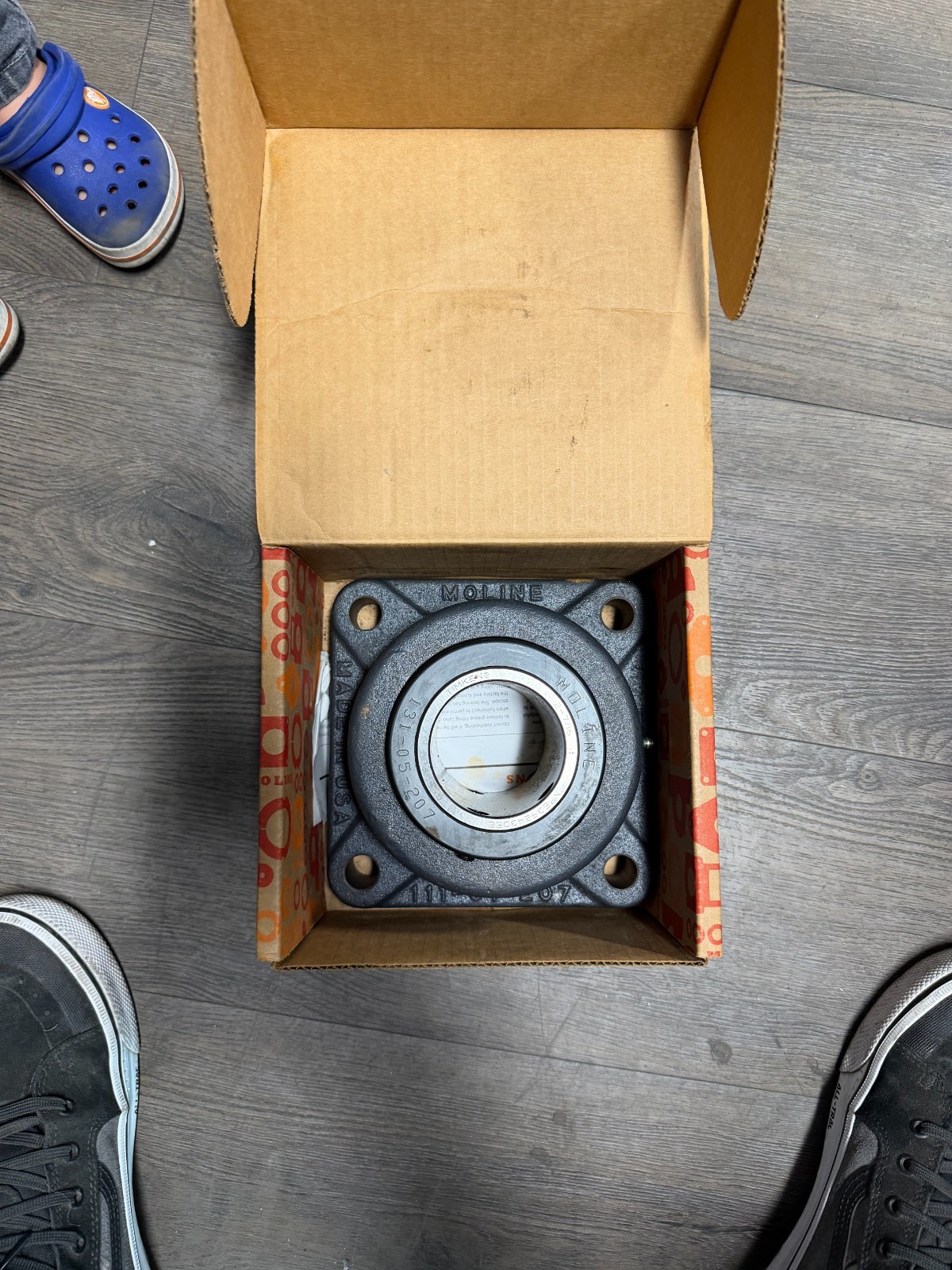 19311207 MOLINE BEARING E Flange, 2 7/16 in Bore, 6 7/8 Chipper Drum Vermeer