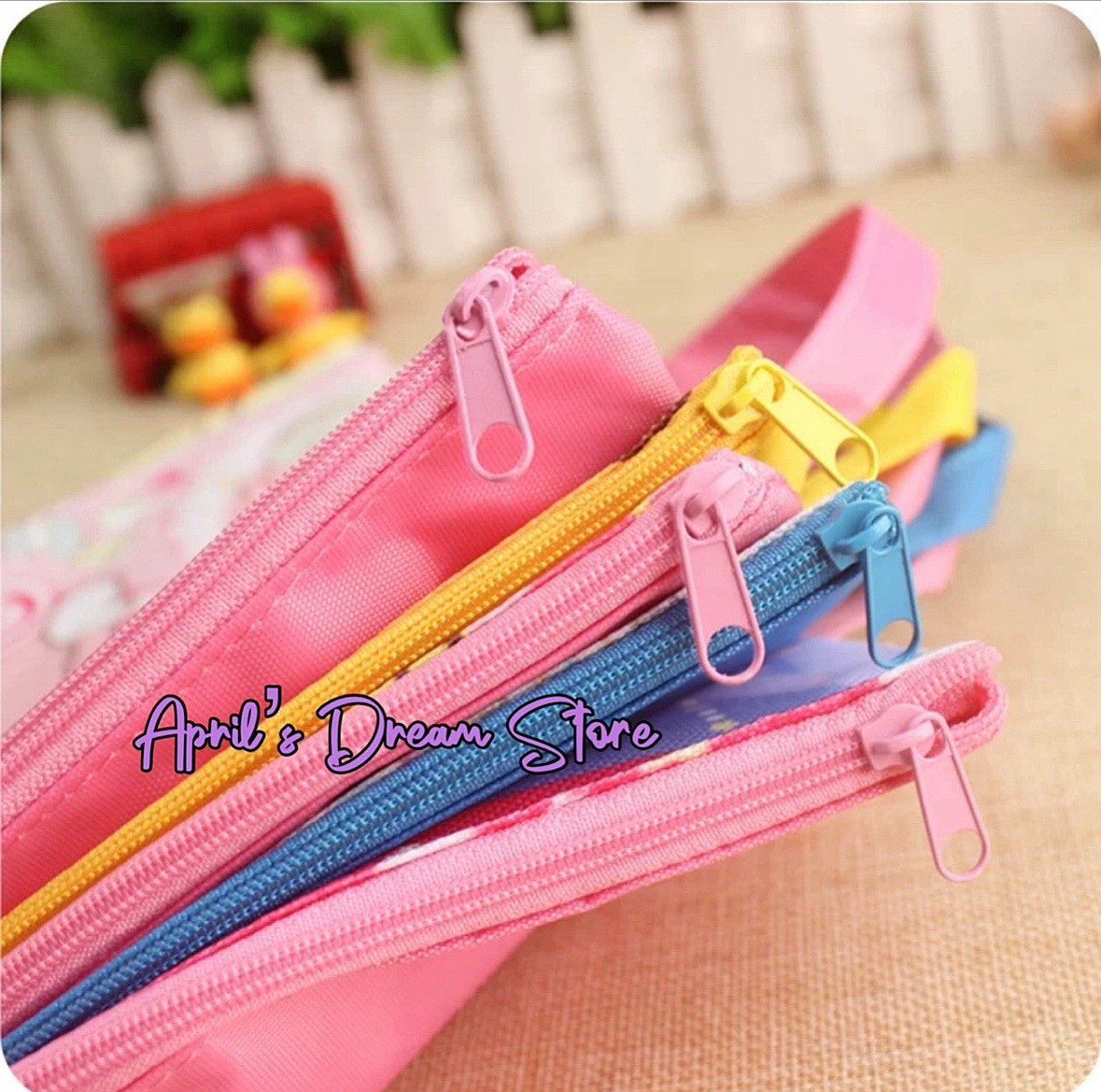 Aloha Stitch Ice Cream Single Zipper Pouch File Pocket Folder Storage Bag