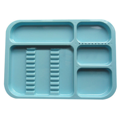 Dental Separate Autoclavable 135°C Divided Tray Plastic Set Up Trays 5 Color