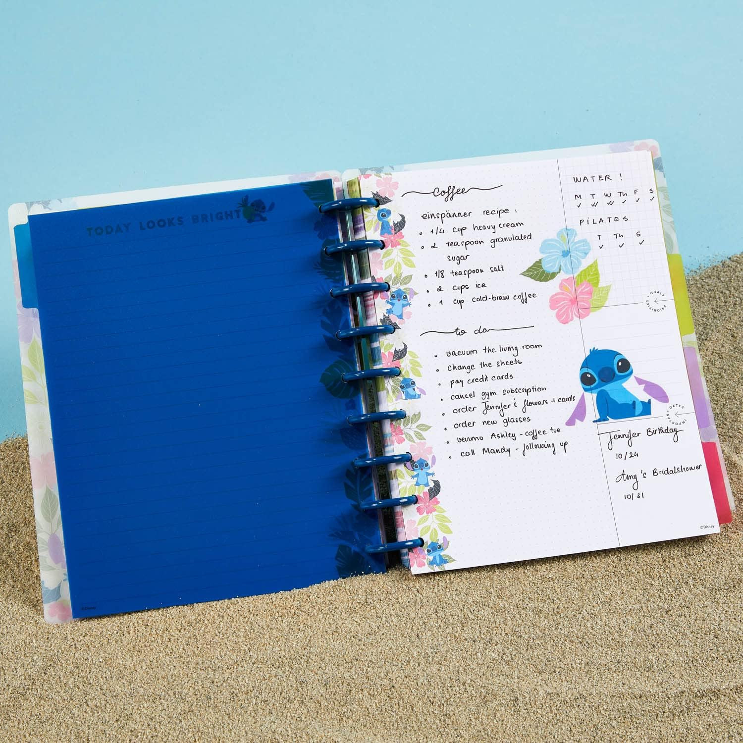 Happy Planner Disney Aloha Stitch Planner, Lilo and Stitch Notebook Planner for