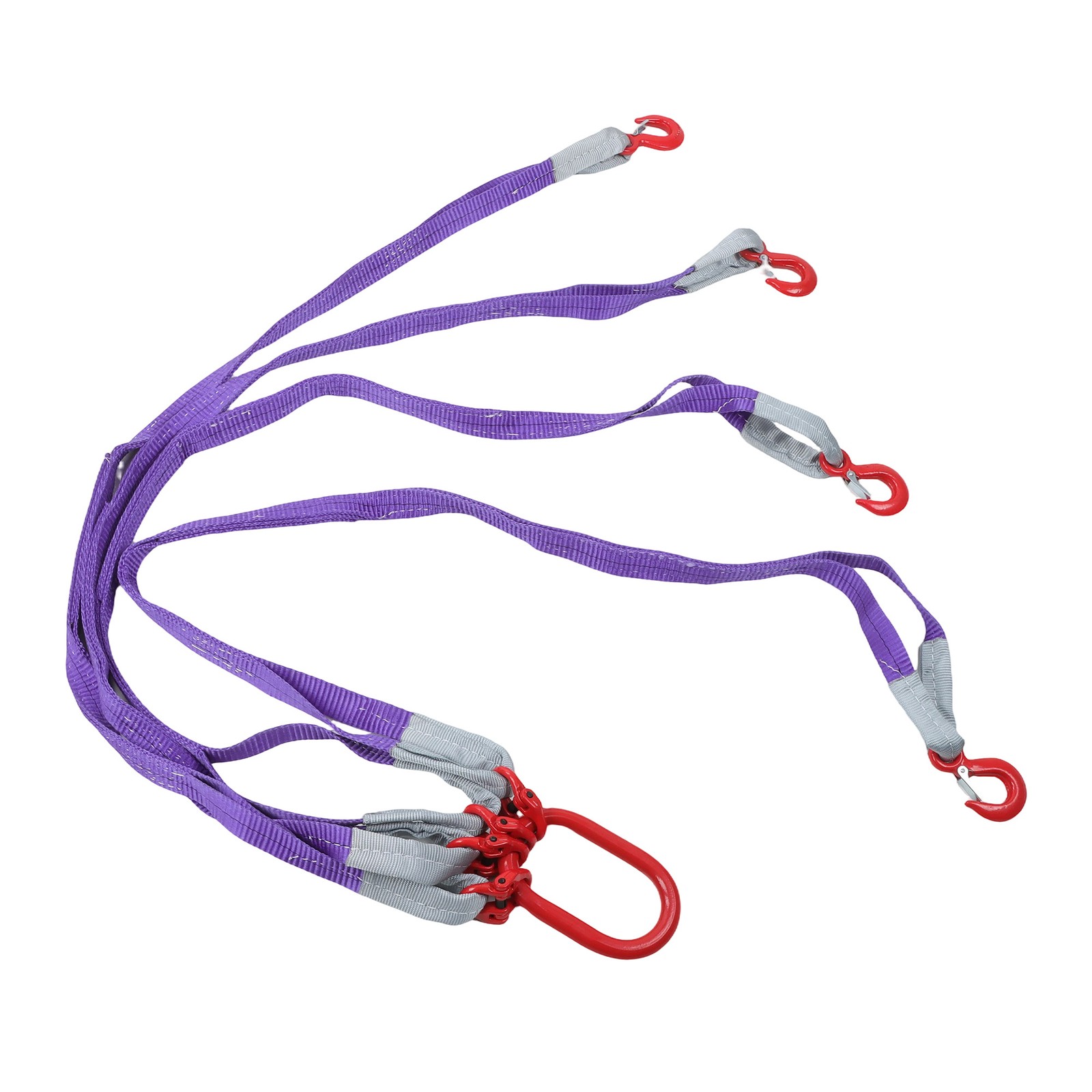 6600LBS Capacity 5FT Lifting Slings with G80 4 Legs Grab Hook and Adjuster