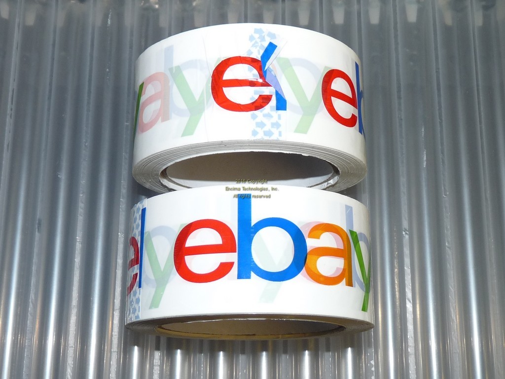2 ROLLS OF 2″ WIDE 2 MIL EBAY BRANDED BOPP PACKING SHIPPING TAPE 75 YARDS EACH