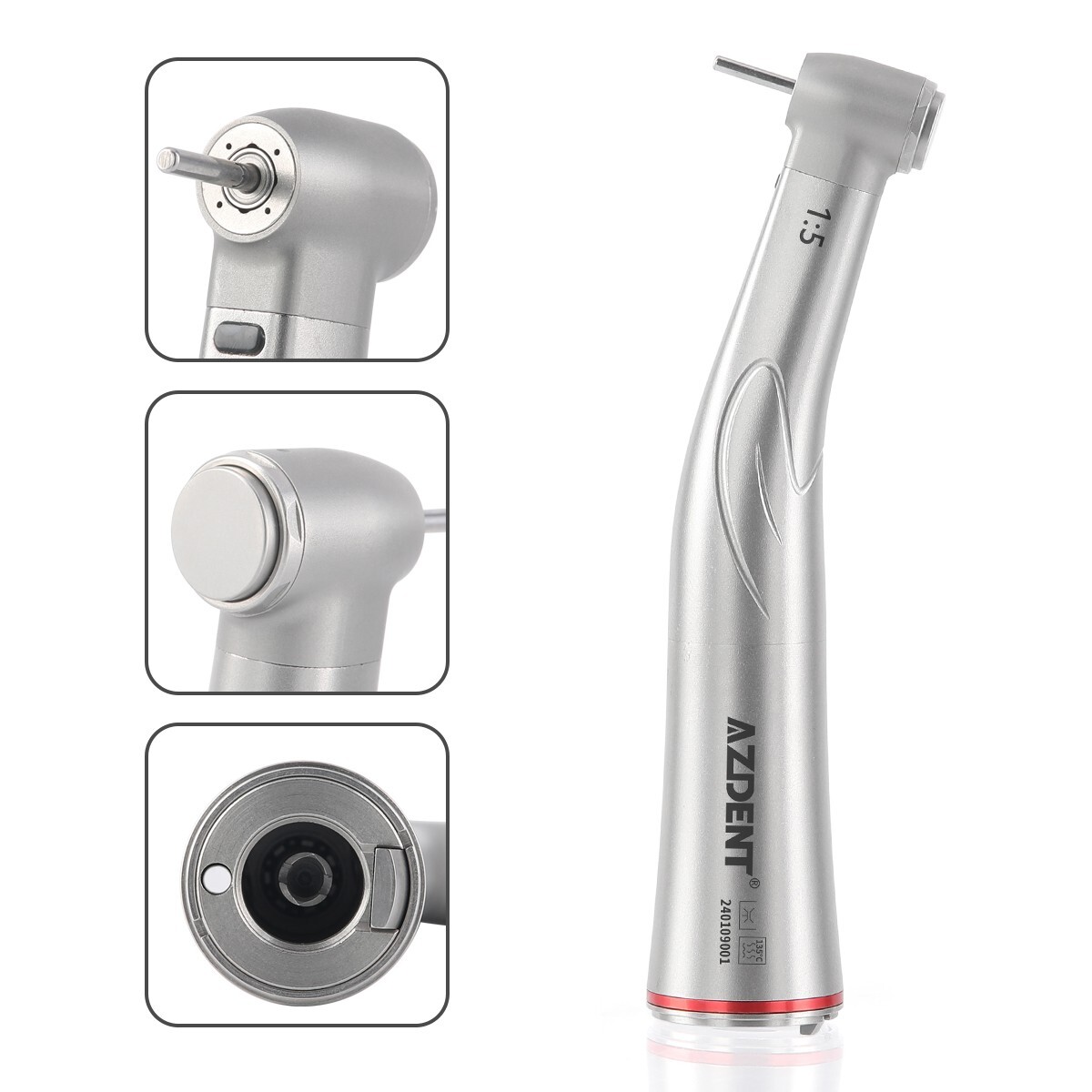 AZDENT Dental 1:5Fiber Optic LED Increasing Contra Angle Handpiece