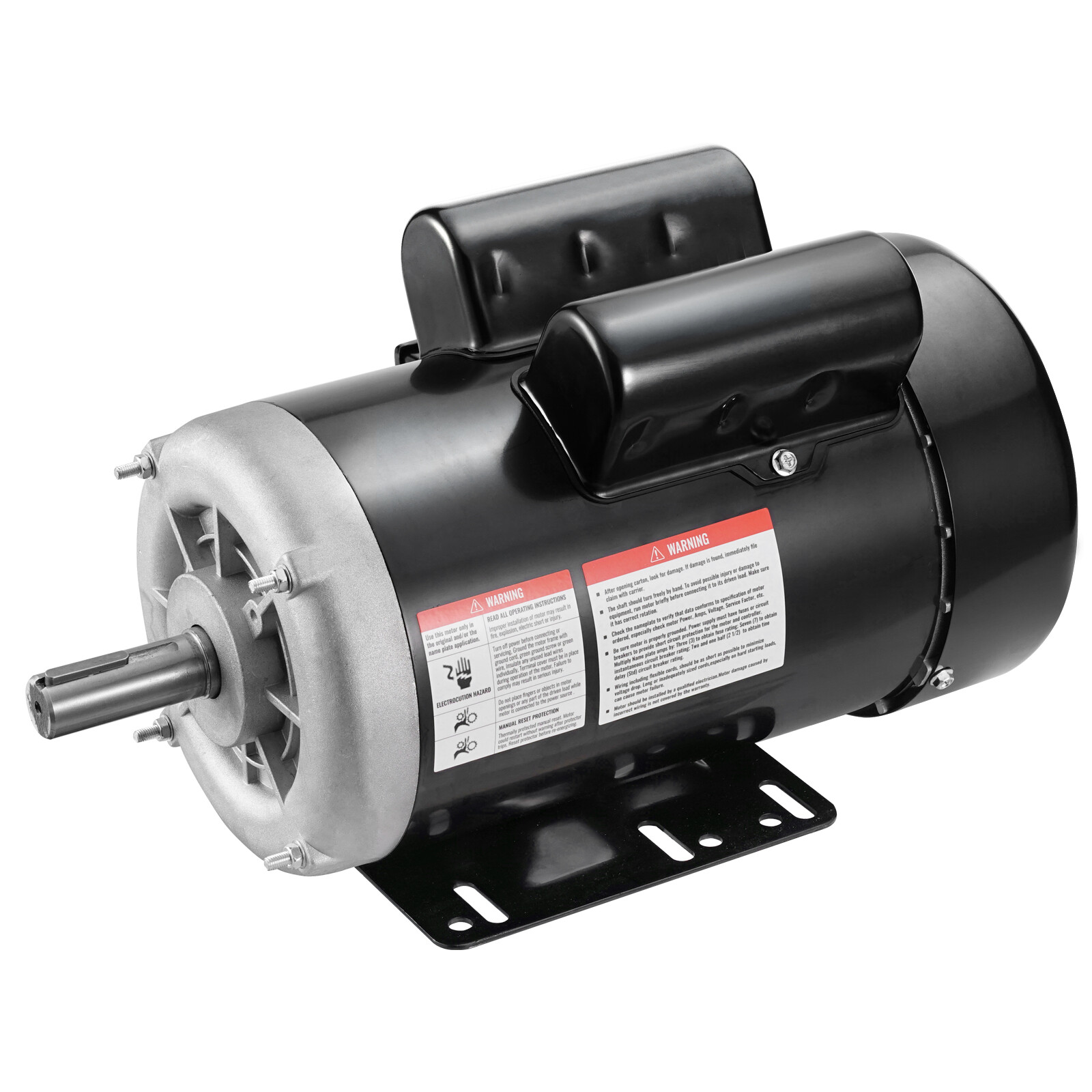 VEVOR 2HP Electric Motor 1725RPM 143/5T Frame 1-Phase 7/8″ Key Shaft 115/230V