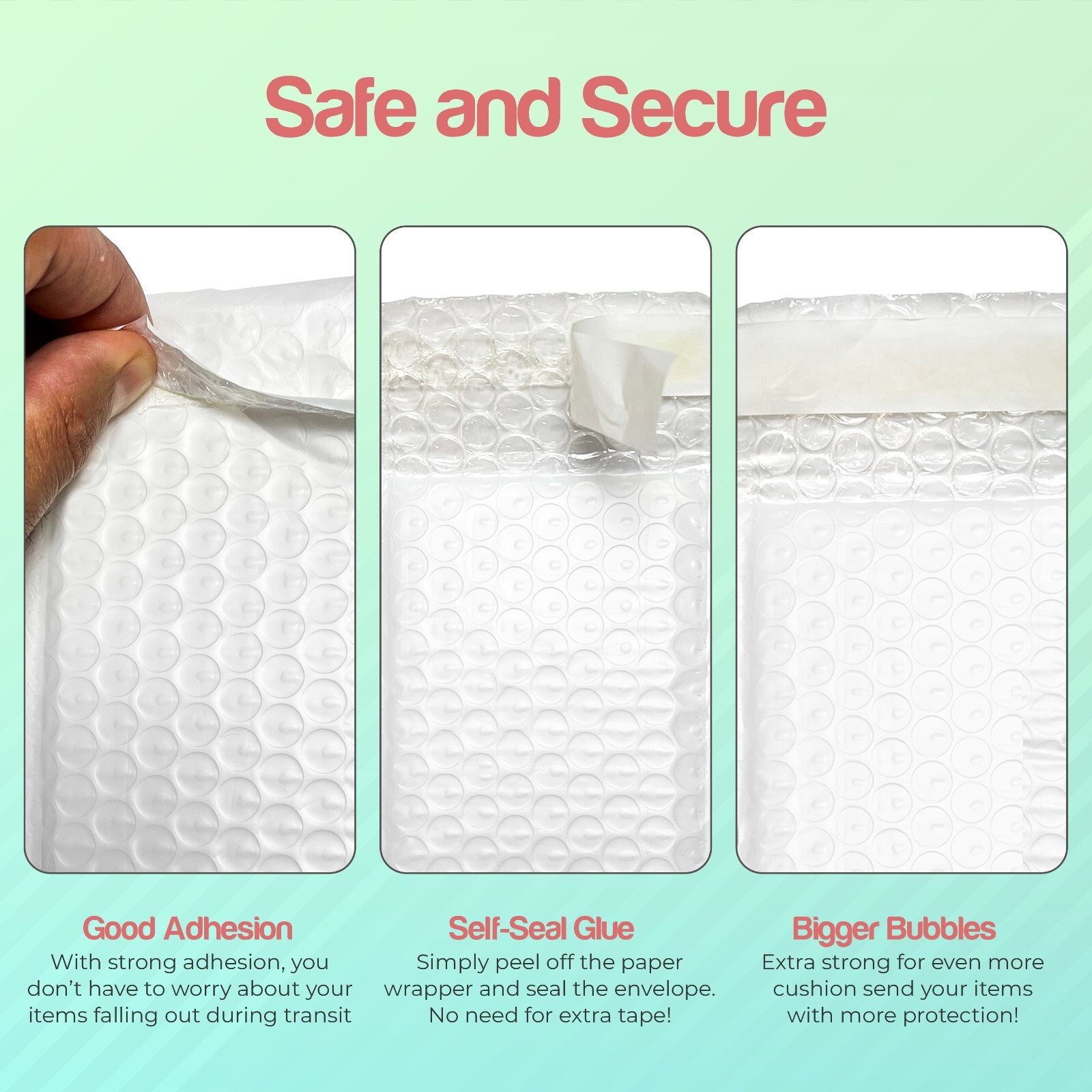 Padded Bubble Mailers Shipping Envelopes 3″x8″ Secure Seal 50-3000 qty